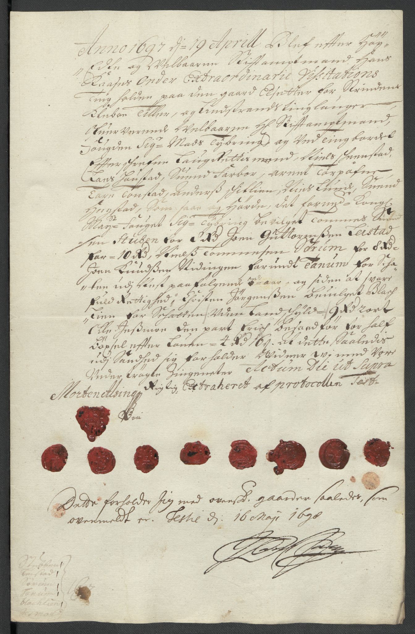 Rentekammeret inntil 1814, Reviderte regnskaper, Fogderegnskap, AV/RA-EA-4092/R61/L4106: Fogderegnskap Strinda og Selbu, 1696-1697, p. 276