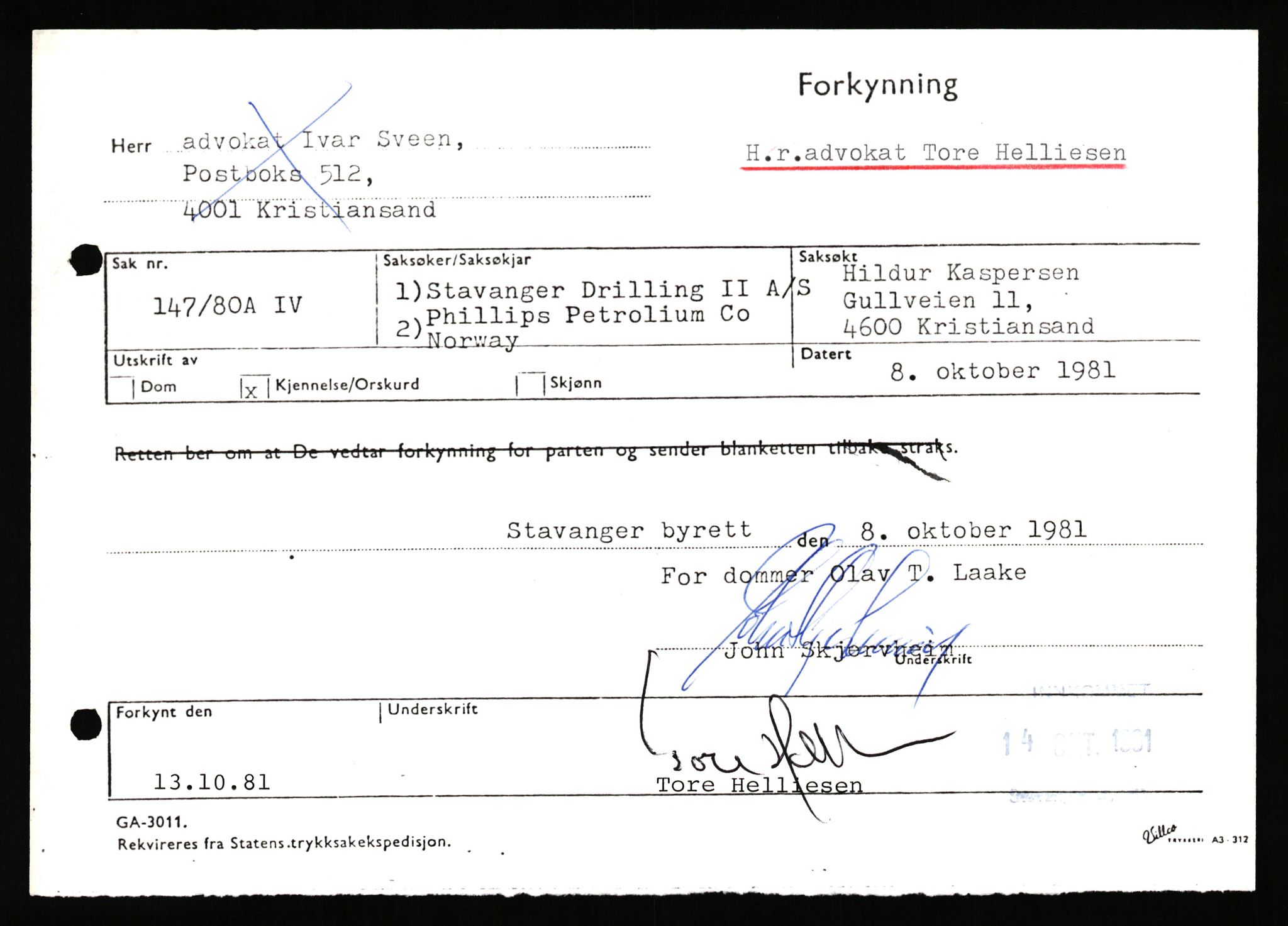 Stavanger byrett, AV/SAST-A-100455/003/F/Fh/Fhb/L0039h: A IV sak nr 147, 1980, p. 302