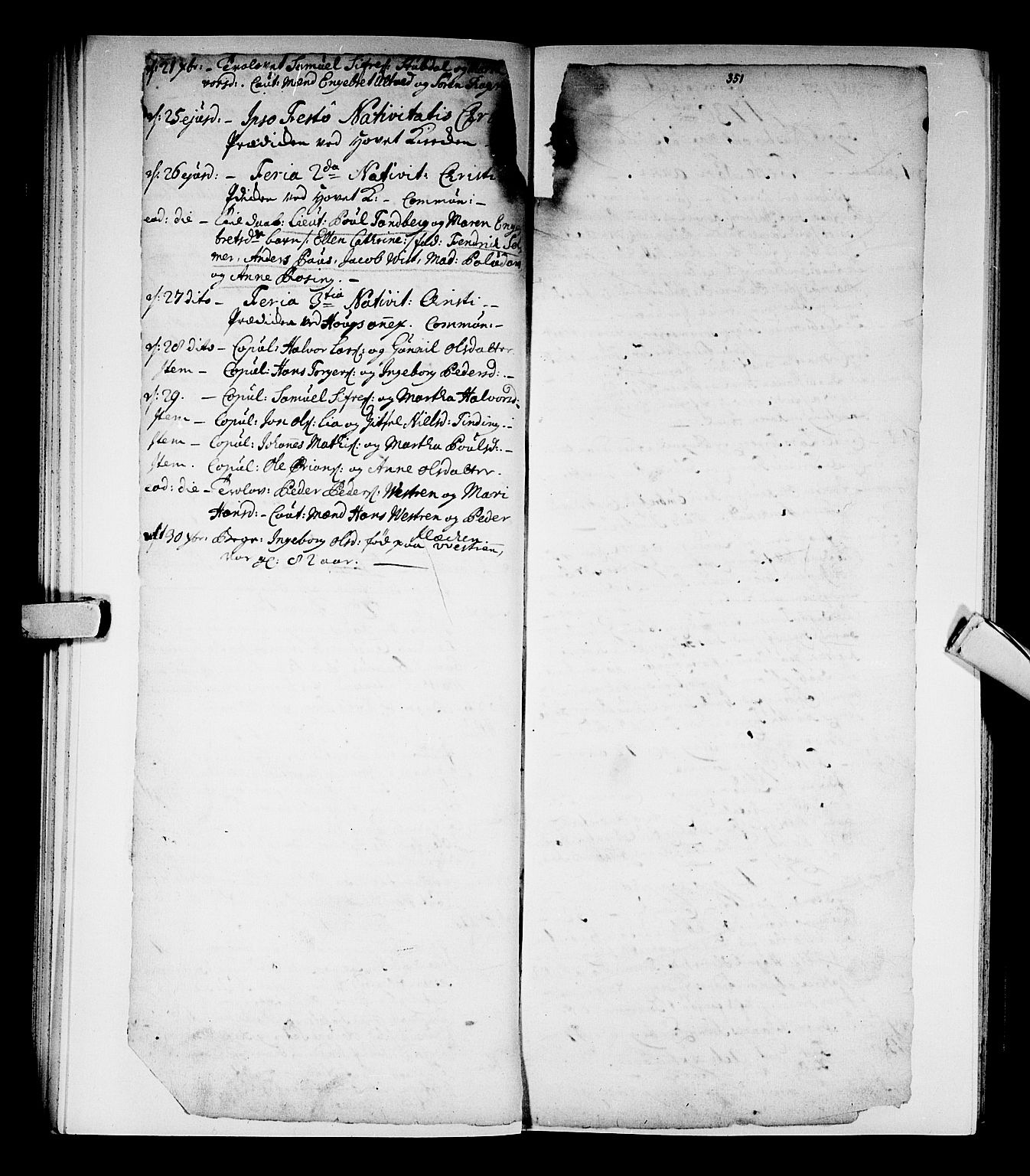 Norderhov kirkebøker, SAKO/A-237/F/Fa/L0002b: Parish register (official) no. 2B, 1726-1739, p. 350-351