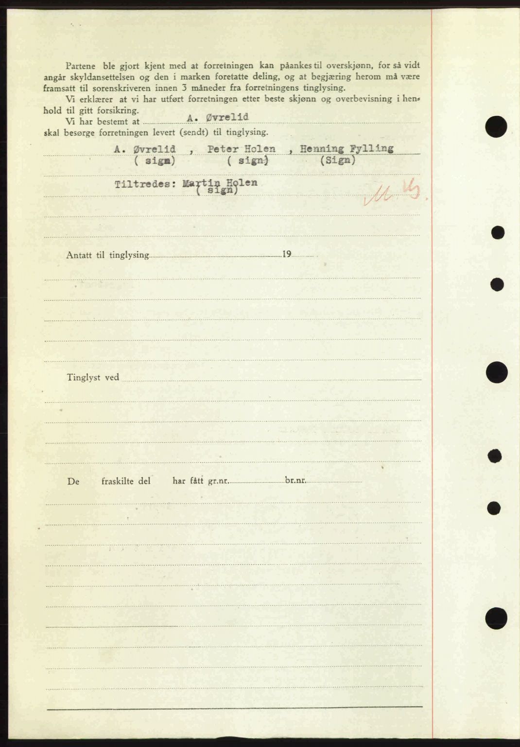 Nordre Sunnmøre sorenskriveri, AV/SAT-A-0006/1/2/2C/2Ca: Mortgage book no. A33, 1949-1950, Diary no: : 2662/1949