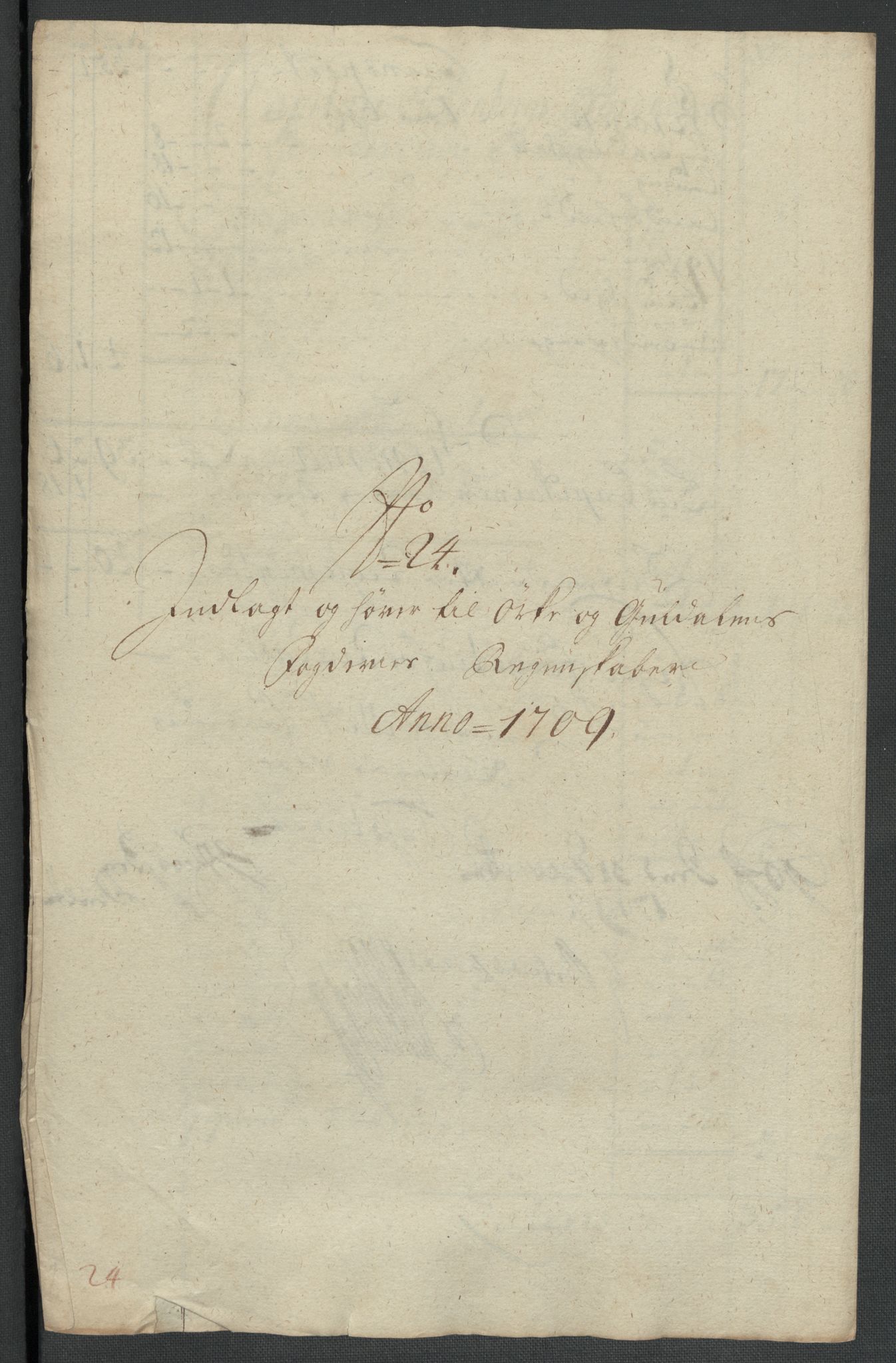 Rentekammeret inntil 1814, Reviderte regnskaper, Fogderegnskap, RA/EA-4092/R60/L3959: Fogderegnskap Orkdal og Gauldal, 1709, p. 329