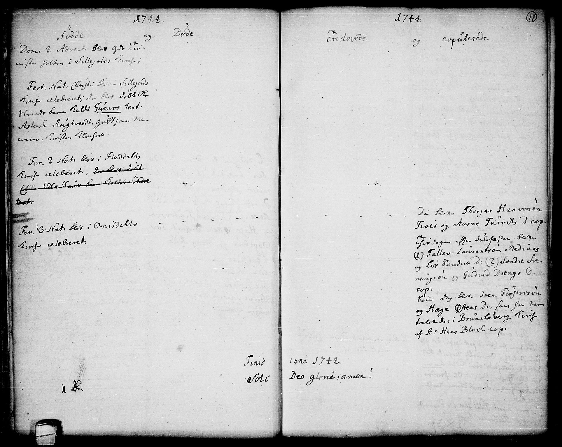 Seljord kirkebøker, SAKO/A-20/F/Fa/L0006: Parish register (official) no. I 6, 1744-1755, p. 14