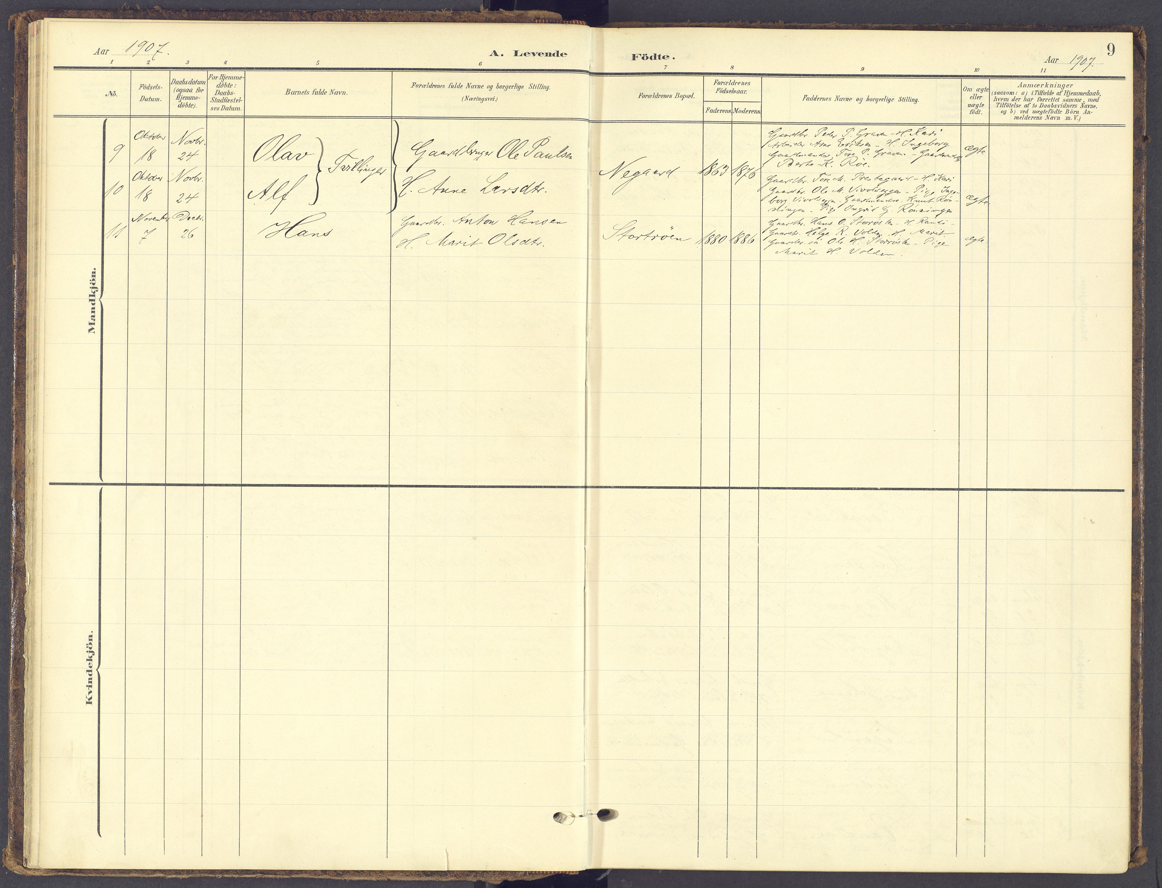 Tynset prestekontor, AV/SAH-PREST-058/H/Ha/Haa/L0028: Parish register (official) no. 28, 1902-1929, p. 9