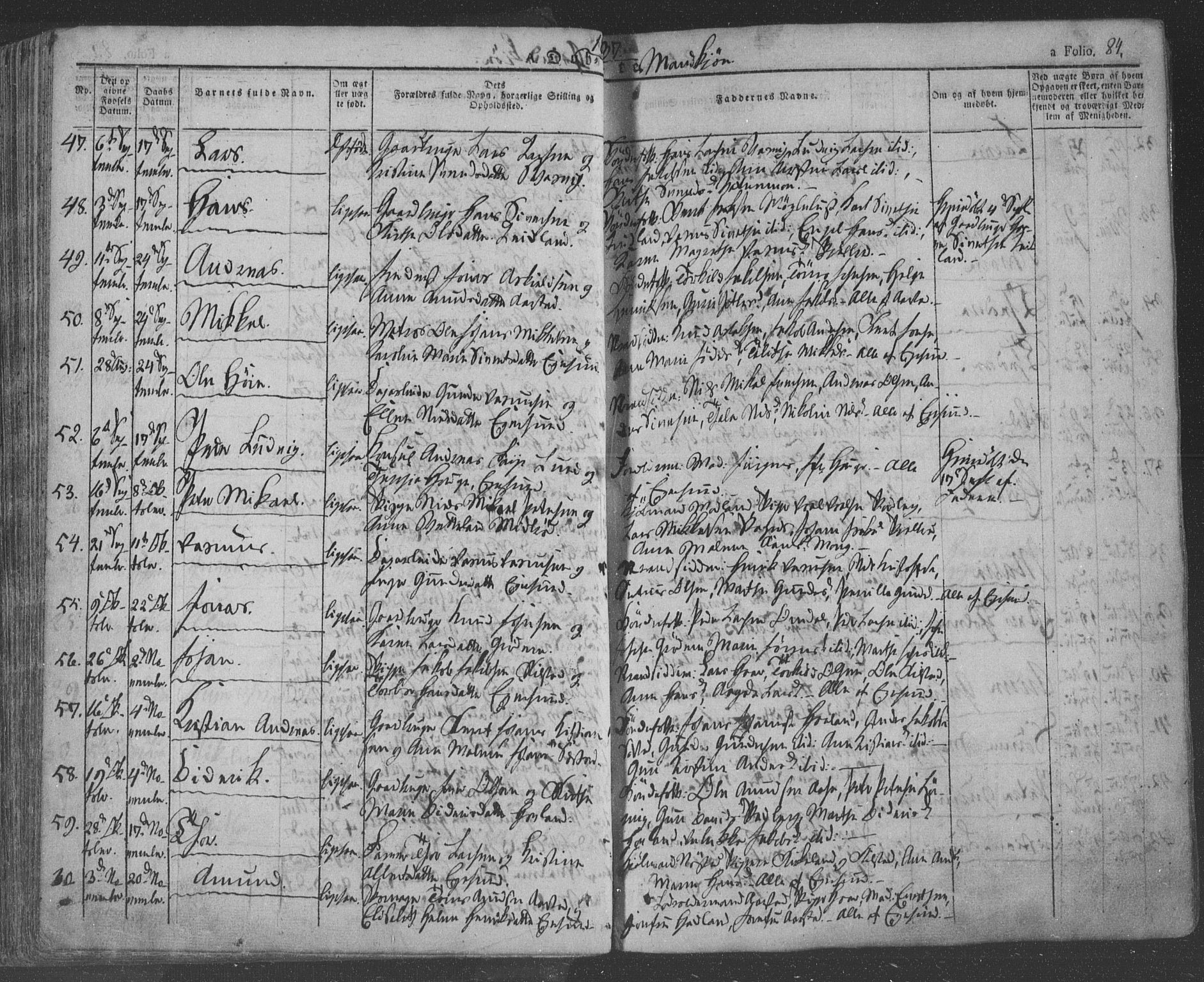 Eigersund sokneprestkontor, AV/SAST-A-101807/S08/L0009: Parish register (official) no. A 9, 1827-1850, p. 84