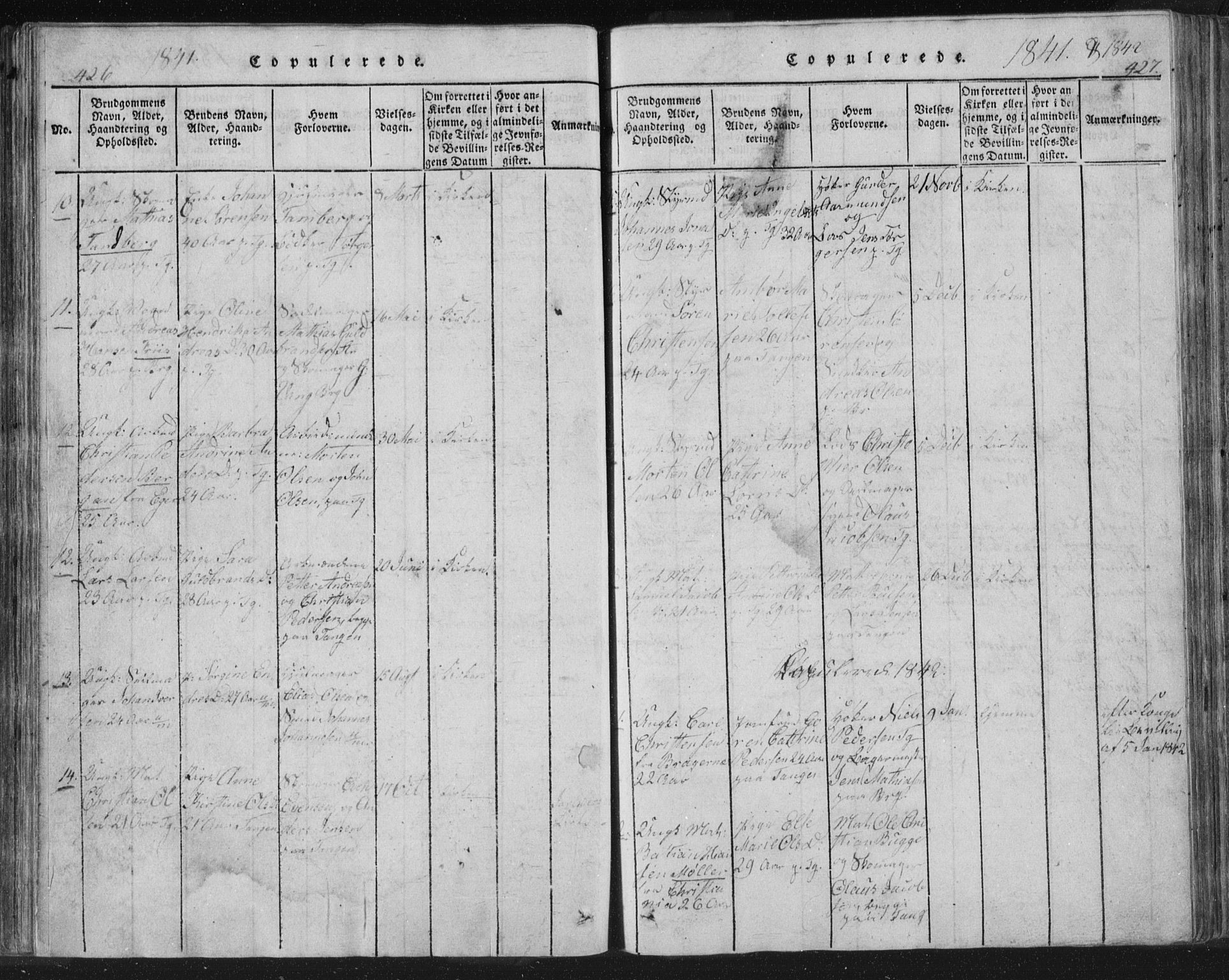 Strømsø kirkebøker, SAKO/A-246/F/Fb/L0004: Parish register (official) no. II 4, 1814-1843, p. 426-427
