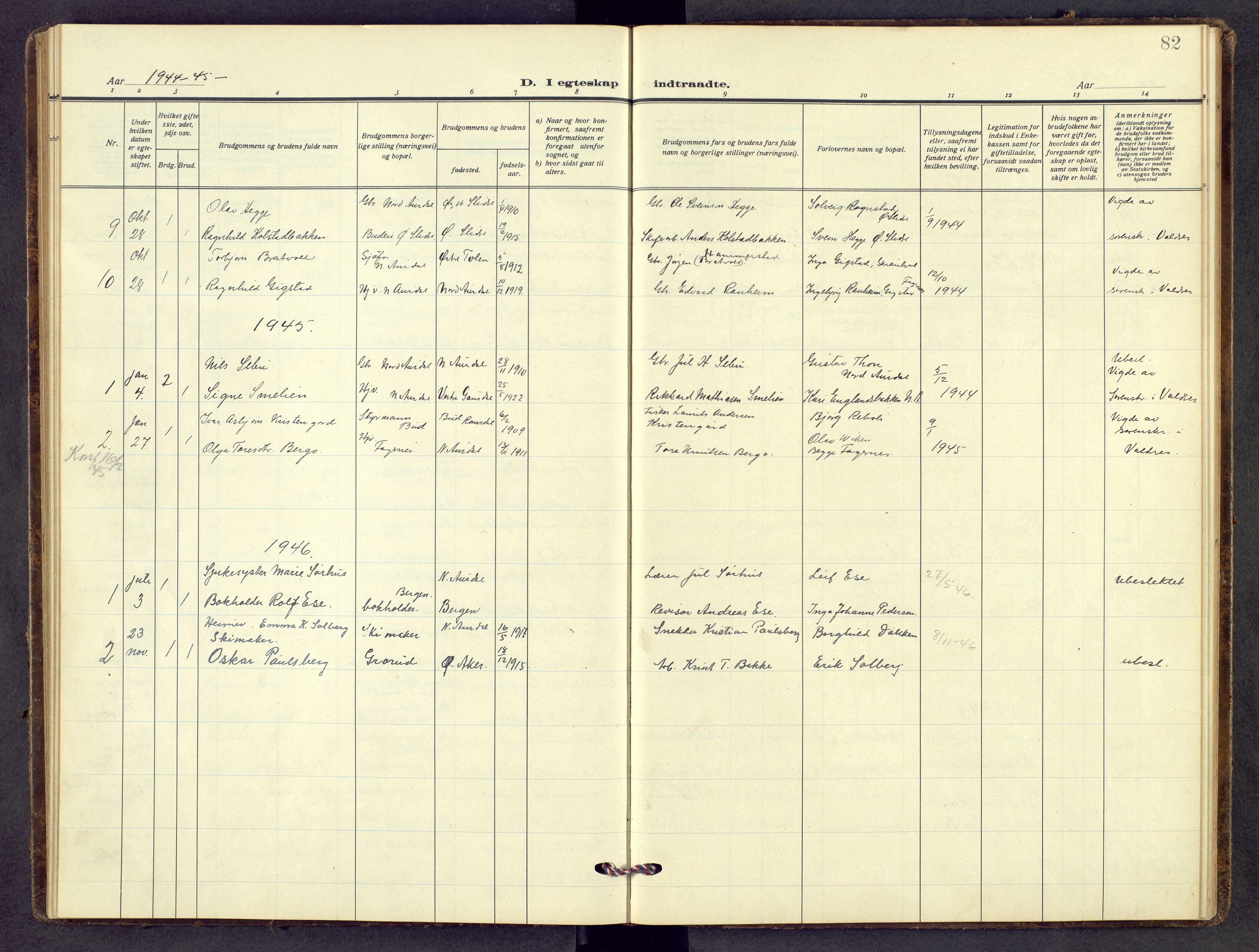 Nord-Aurdal prestekontor, AV/SAH-PREST-132/H/Ha/Hab/L0018: Parish register (copy) no. 18, 1936-1960, p. 81b-82a