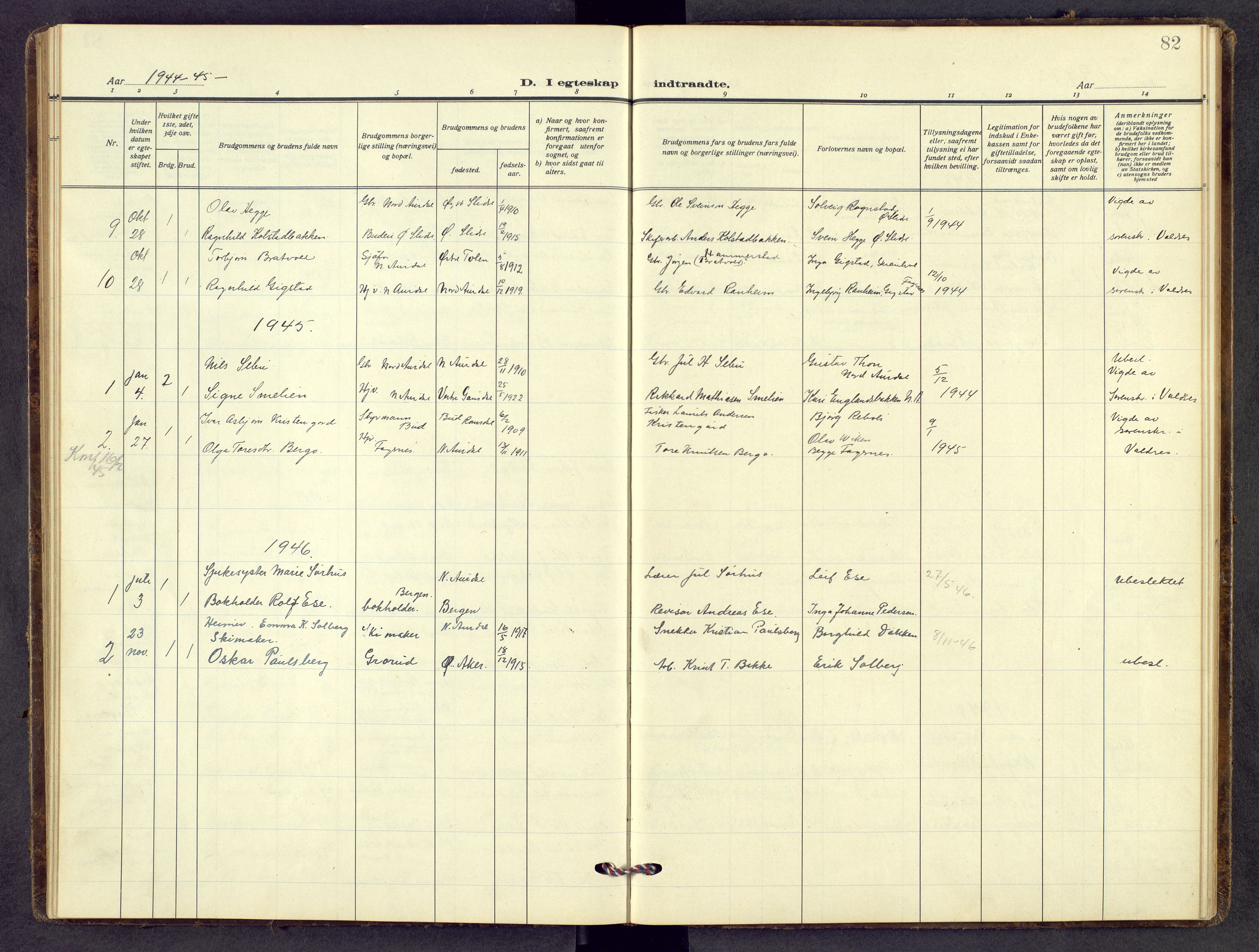 Nord-Aurdal prestekontor, SAH/PREST-132/H/Ha/Hab/L0018: Parish register (copy) no. 18, 1936-1960, p. 81b-82a