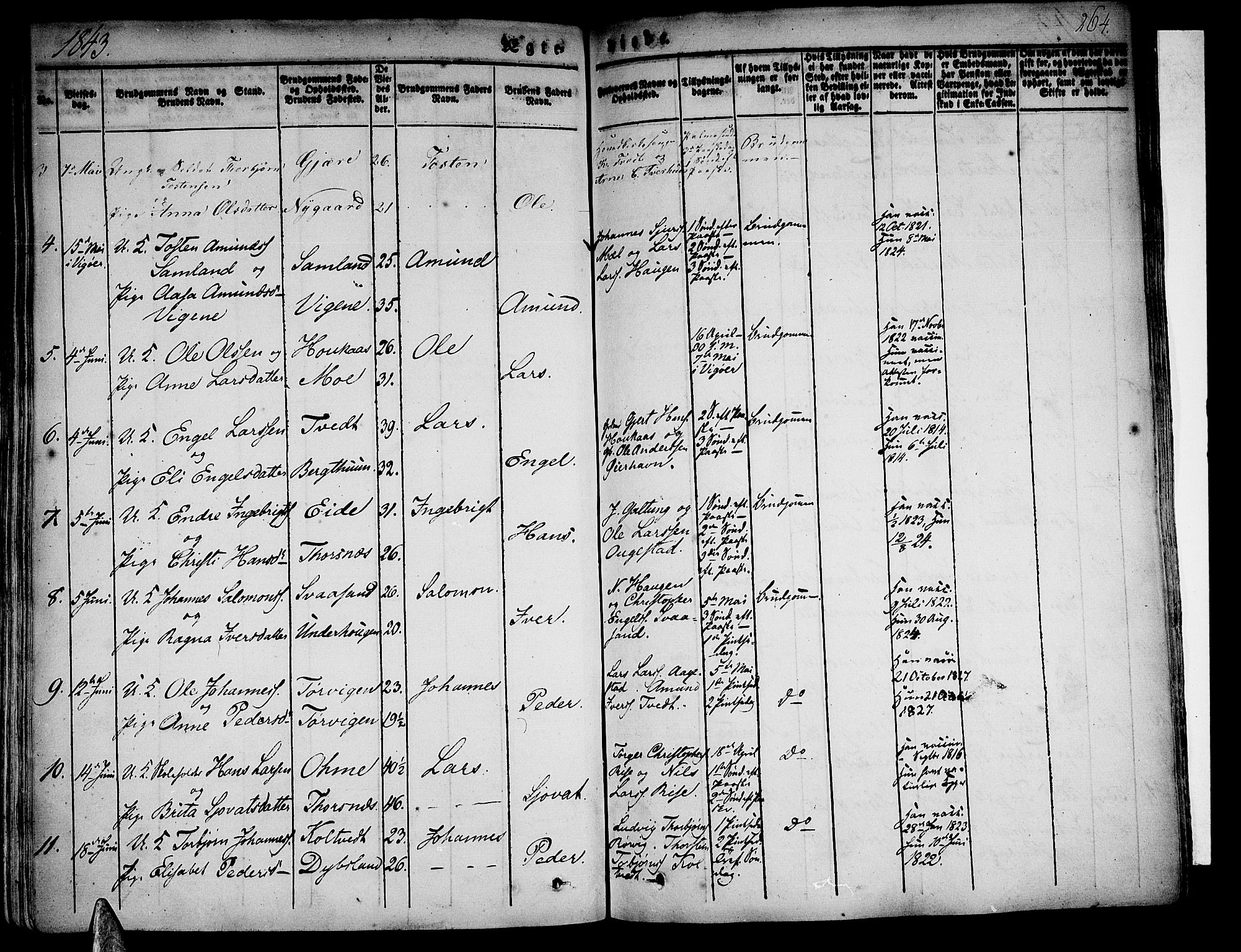 Strandebarm sokneprestembete, AV/SAB-A-78401/H/Haa: Parish register (official) no. A 6, 1826-1843, p. 264