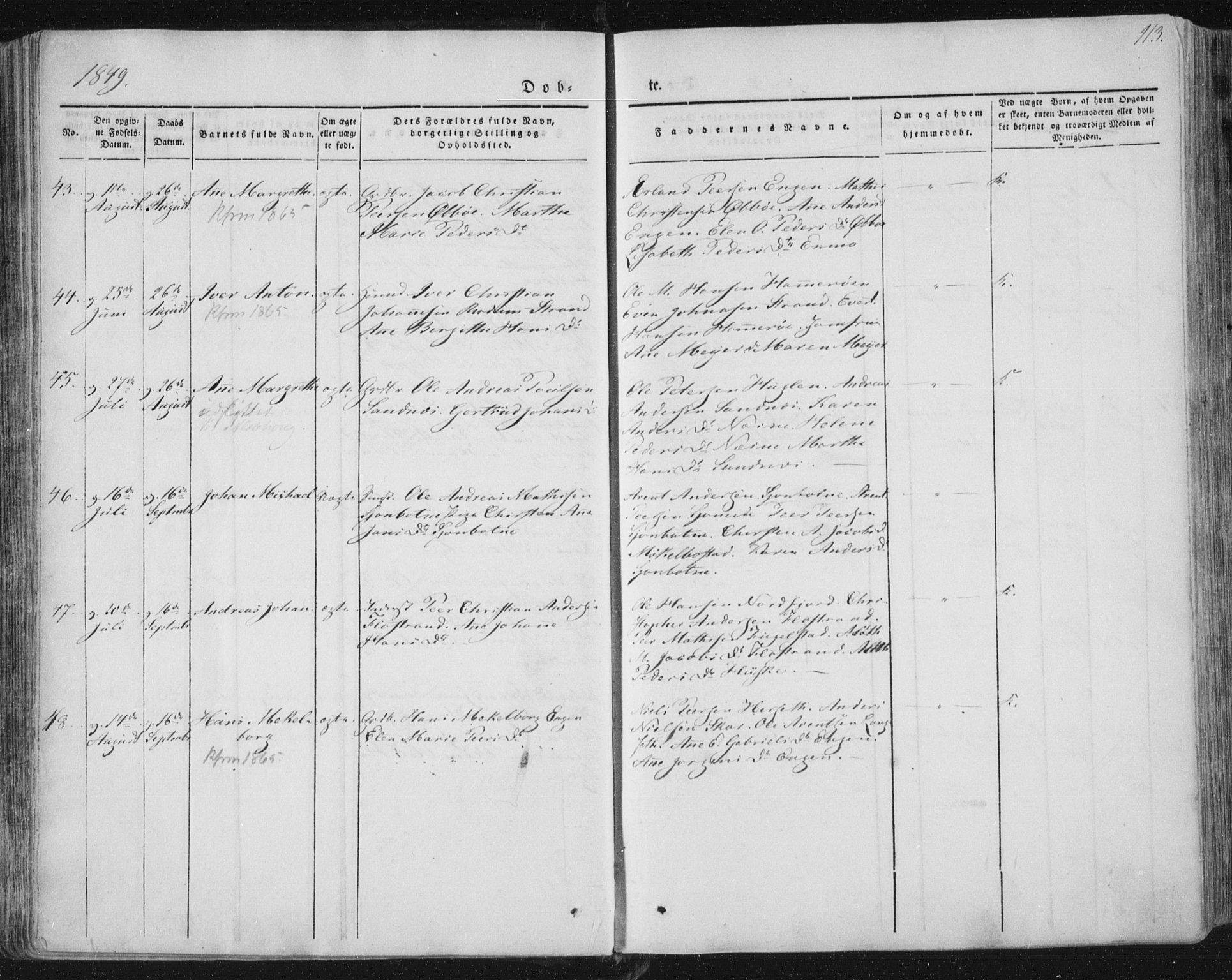 Ministerialprotokoller, klokkerbøker og fødselsregistre - Nordland, SAT/A-1459/838/L0549: Parish register (official) no. 838A07, 1840-1854, p. 113