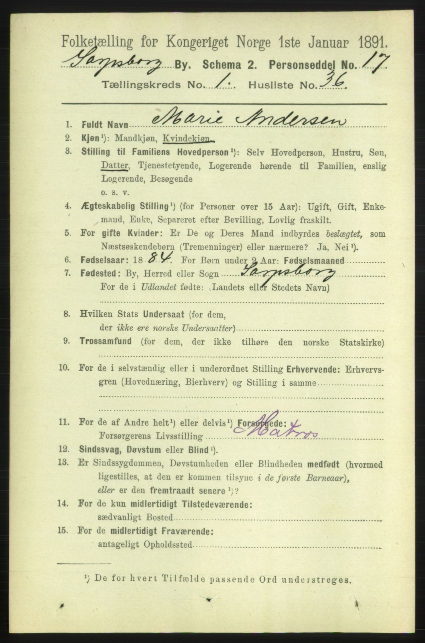 RA, 1891 census for 0102 Sarpsborg, 1891, p. 540