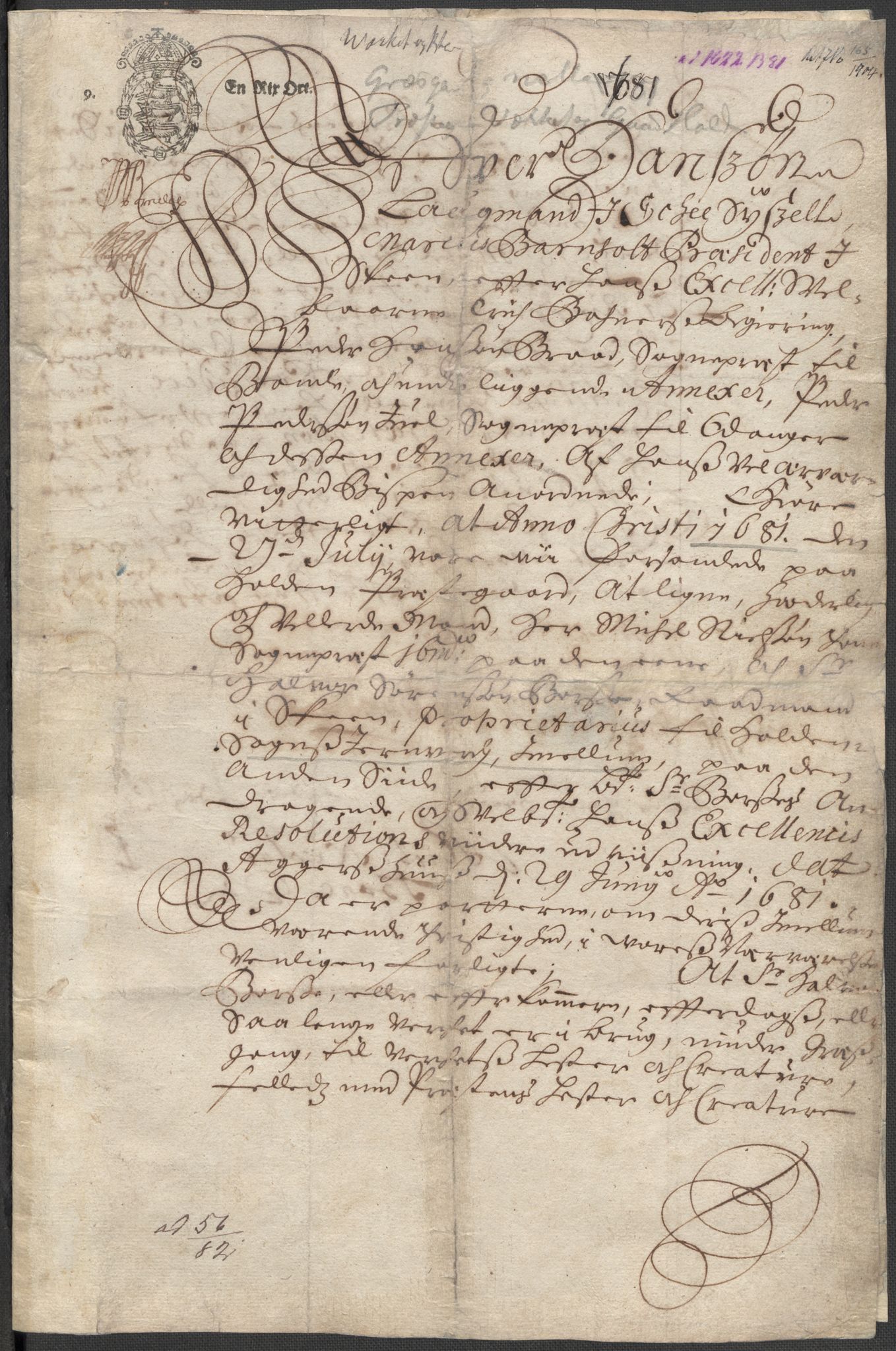 Riksarkivets diplomsamling, RA/EA-5965/F15/L0026: Prestearkiv - Telemark, 1575-1838, p. 117