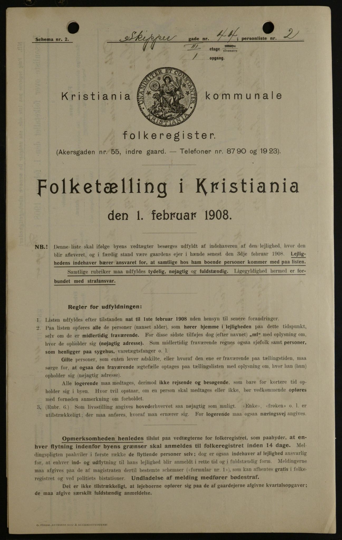 OBA, Municipal Census 1908 for Kristiania, 1908, p. 86234