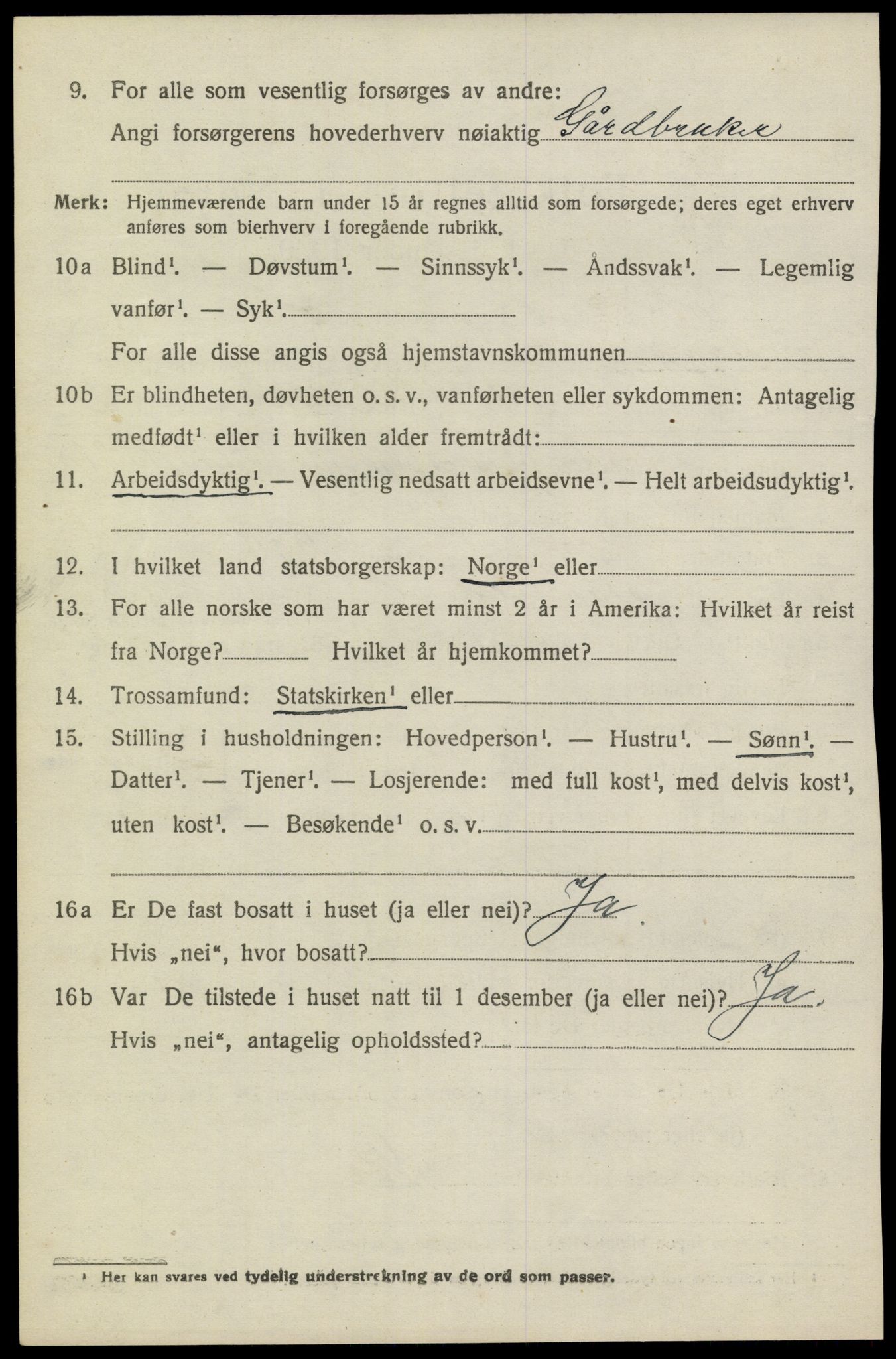 SAKO, 1920 census for Sannidal, 1920, p. 4680