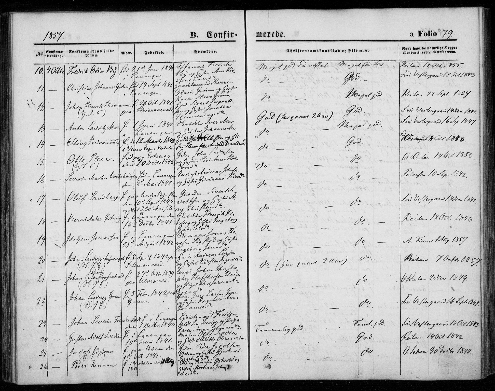 Ministerialprotokoller, klokkerbøker og fødselsregistre - Nord-Trøndelag, AV/SAT-A-1458/720/L0184: Parish register (official) no. 720A02 /1, 1855-1863, p. 79