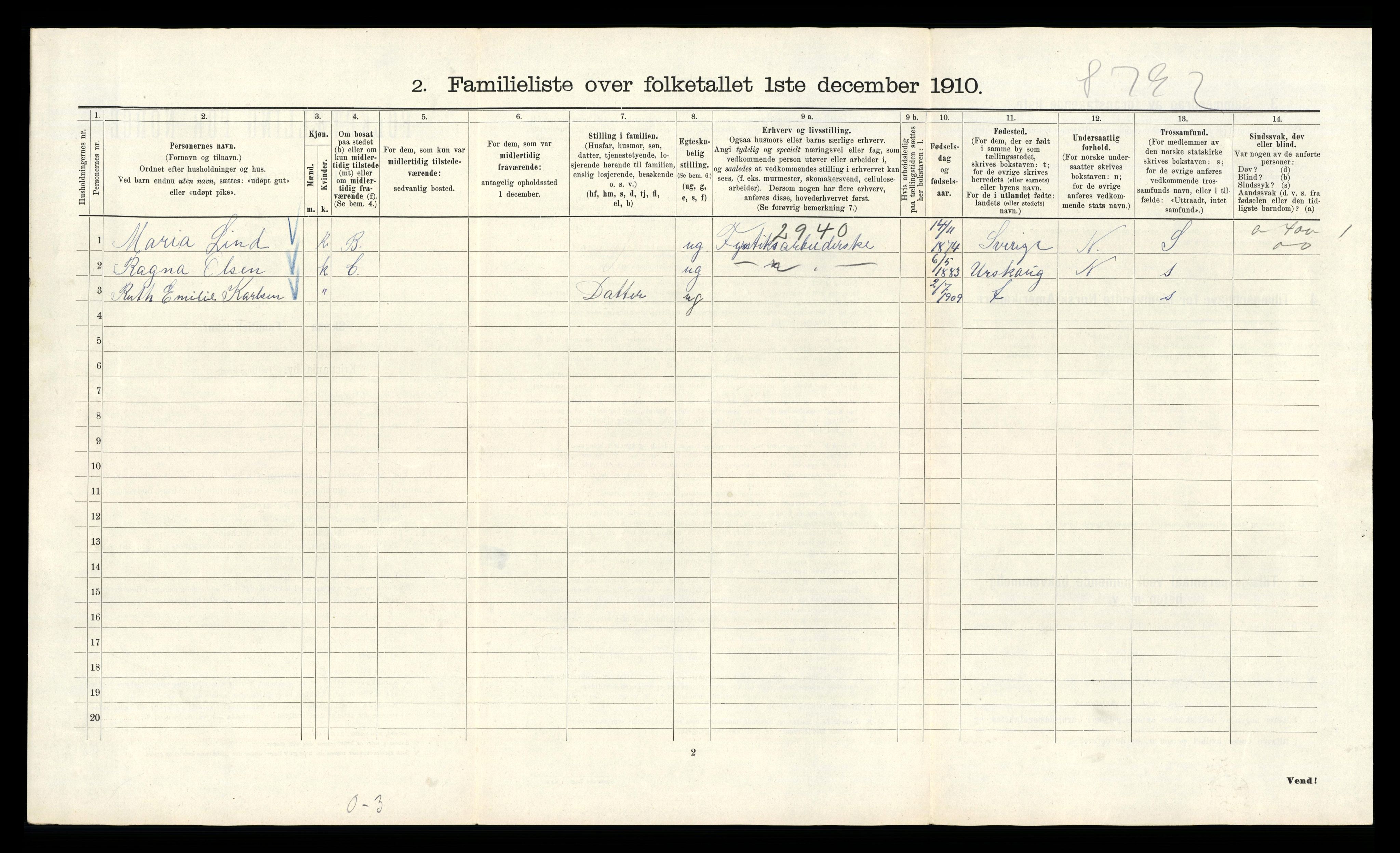 RA, 1910 census for Kristiania, 1910, p. 69388