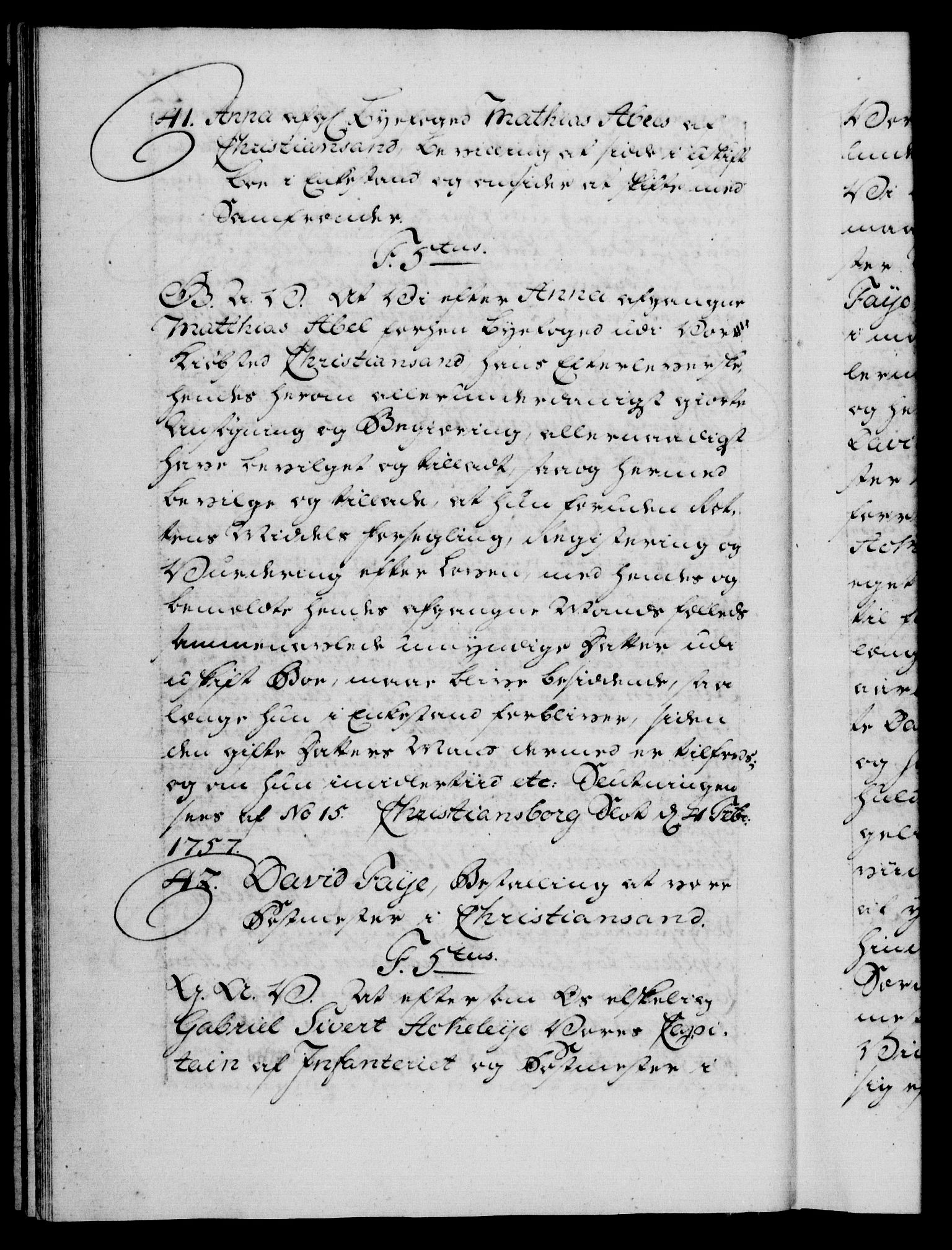 Danske Kanselli 1572-1799, RA/EA-3023/F/Fc/Fca/Fcaa/L0040: Norske registre, 1757-1759, p. 22b