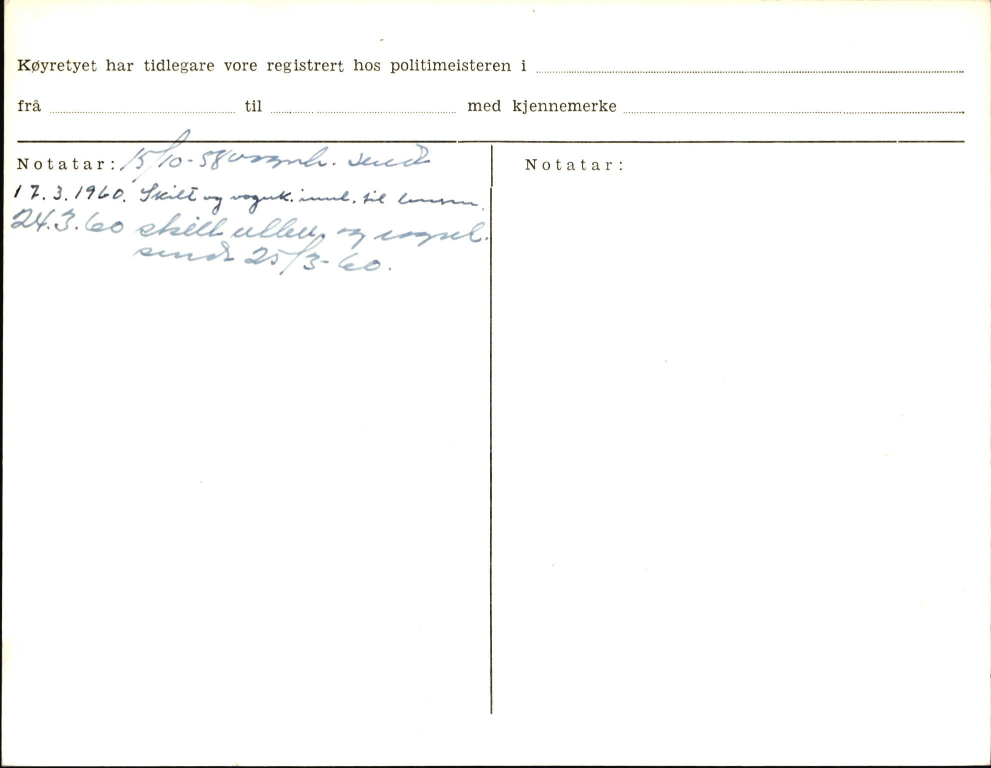 Statens vegvesen, Sogn og Fjordane vegkontor, AV/SAB-A-5301/4/F/L0006: Registerkort utmeldte Fjordane S8300-9500, 1930-1961, p. 97