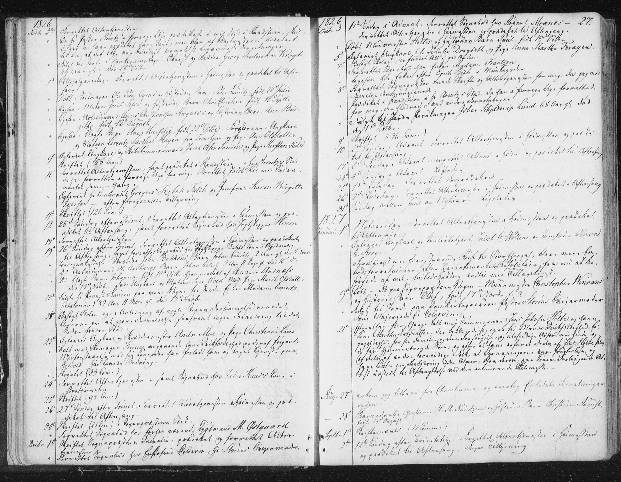 Ministerialprotokoller, klokkerbøker og fødselsregistre - Sør-Trøndelag, SAT/A-1456/602/L0127: Curate's parish register no. 602B01, 1821-1875, p. 27