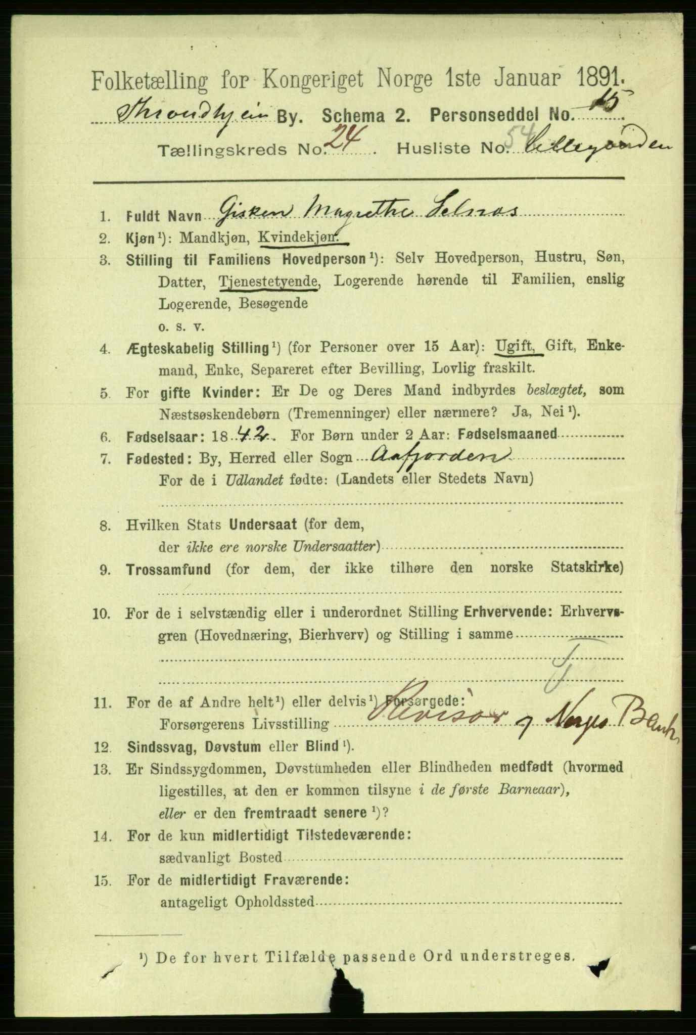 RA, 1891 census for 1601 Trondheim, 1891, p. 18727