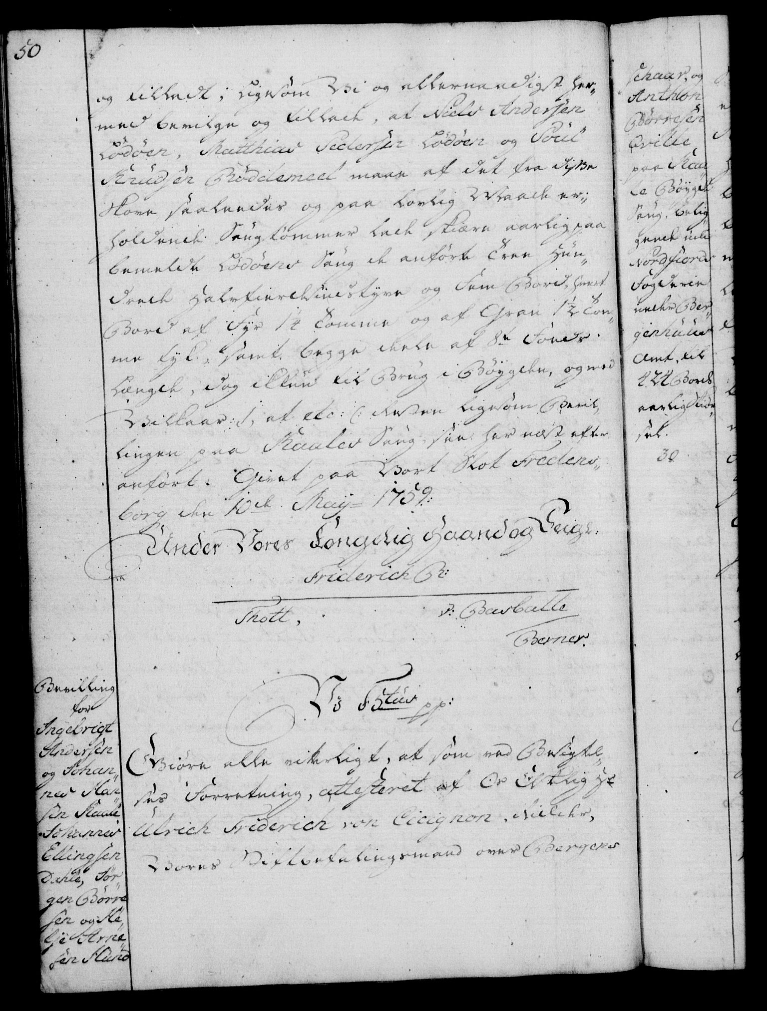 Rentekammeret, Kammerkanselliet, AV/RA-EA-3111/G/Gg/Gga/L0007: Norsk ekspedisjonsprotokoll med register (merket RK 53.7), 1759-1768, p. 50