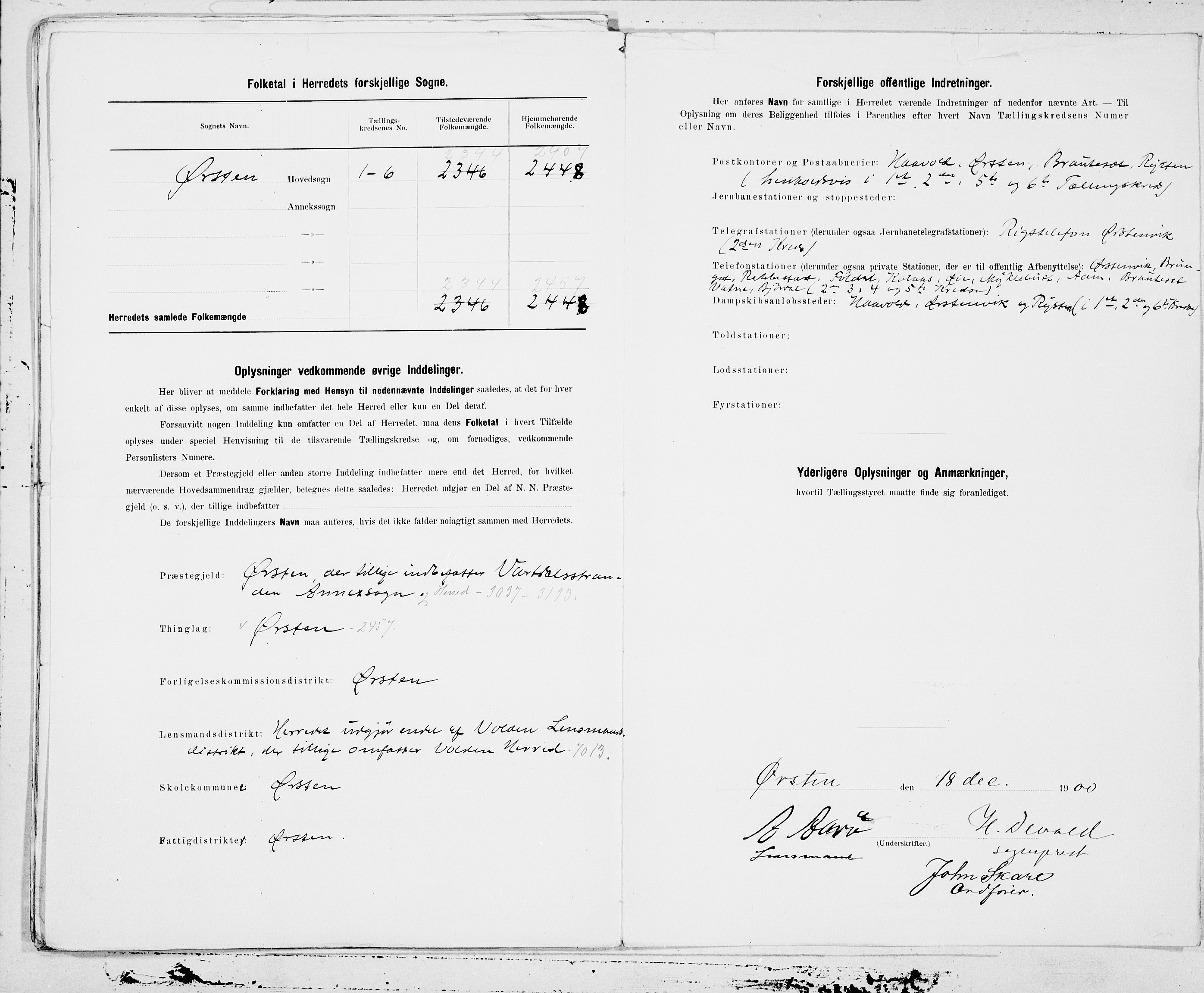 SAT, 1900 census for Ørsta, 1900, p. 17