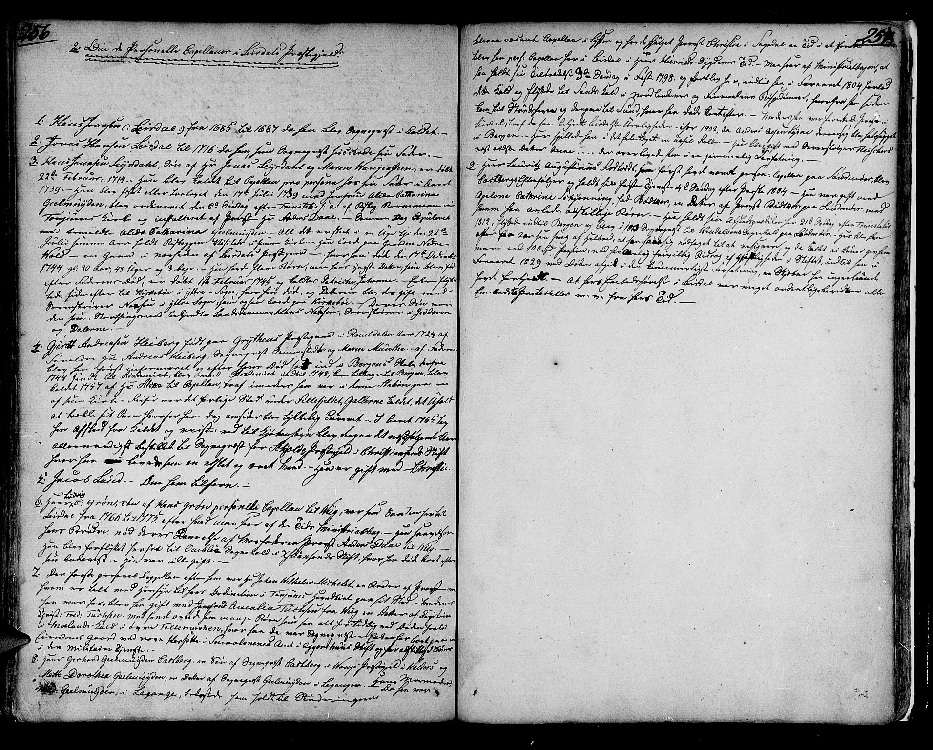 Lærdal sokneprestembete, SAB/A-81201: Parish register (official) no. A 4, 1805-1821, p. 256-257