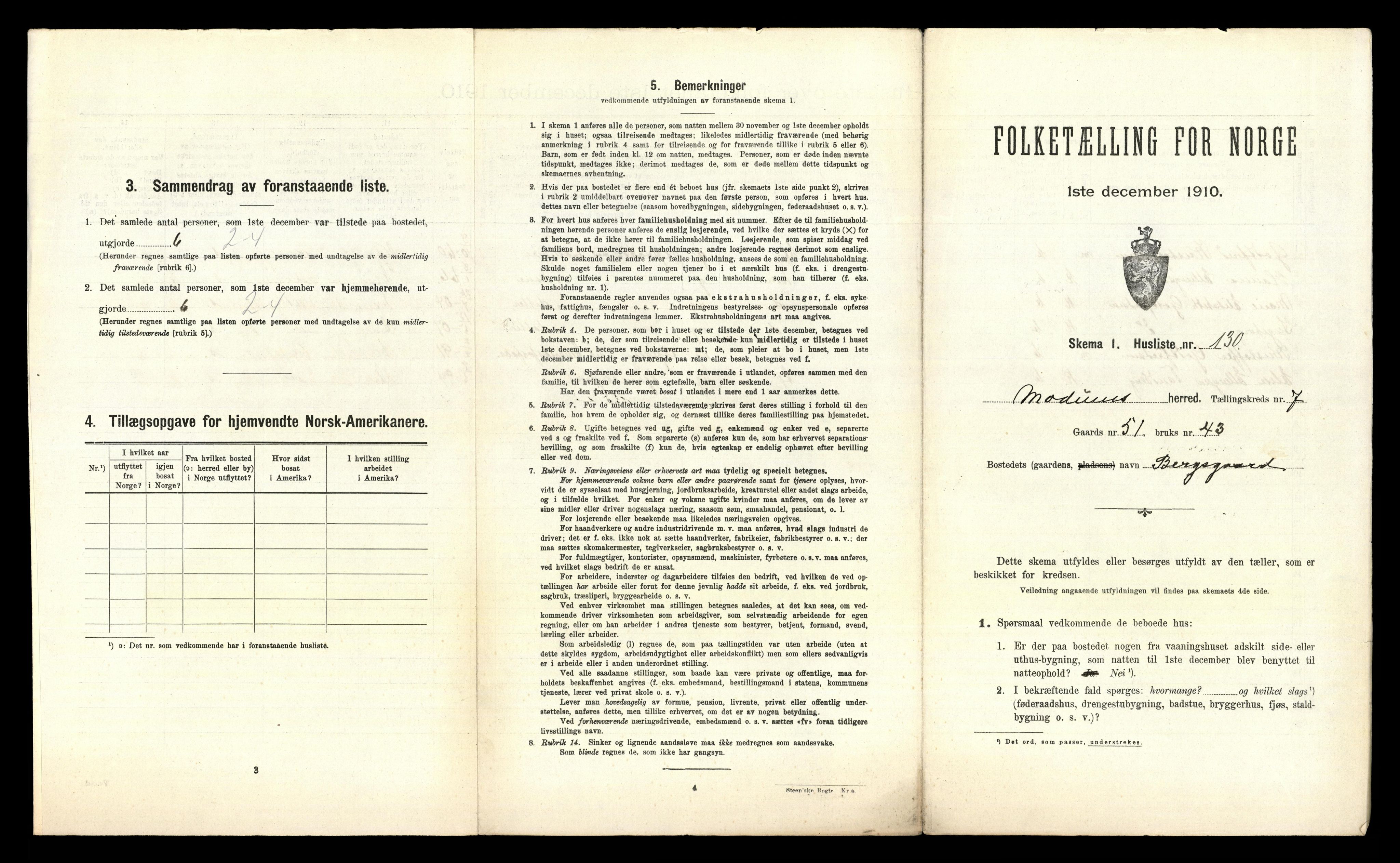 RA, 1910 census for Modum, 1910, p. 1162