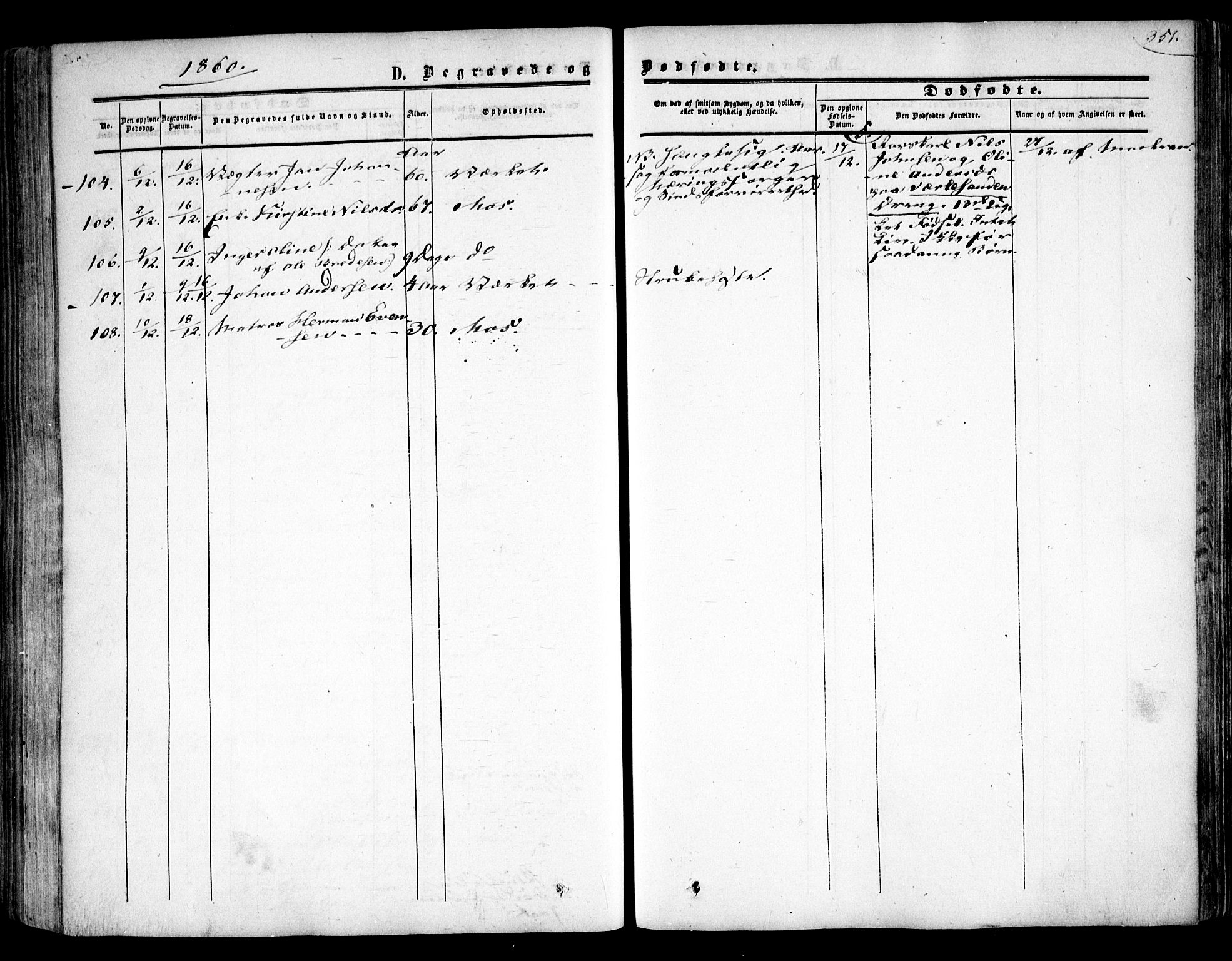 Moss prestekontor Kirkebøker, AV/SAO-A-2003/F/Fa/L0008: Parish register (official) no. I 8, 1852-1869, p. 351