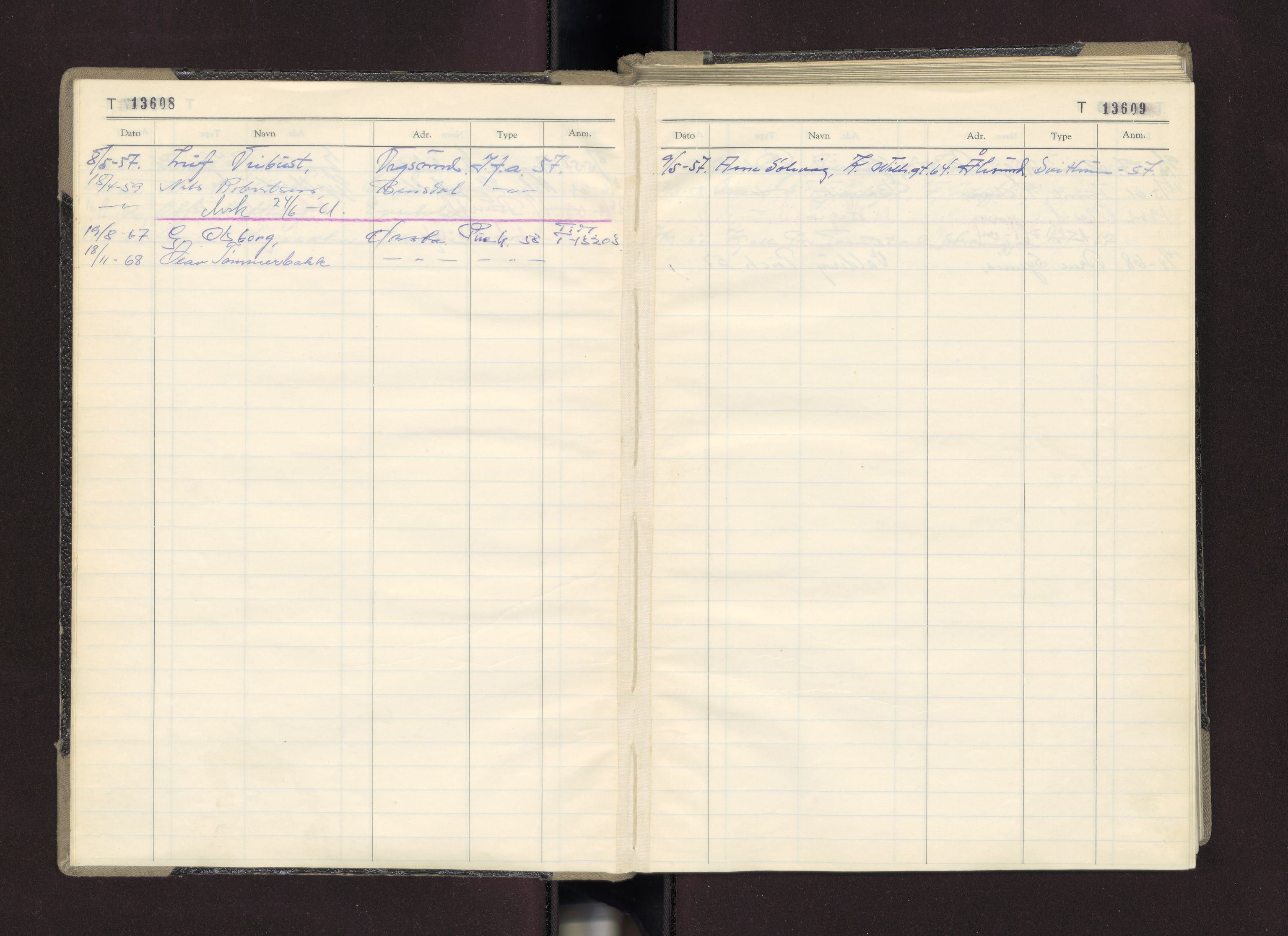 Møre og Romsdal vegkontor - Ålesund trafikkstasjon, AV/SAT-A-4099/F/Fc/L0011: Bilregister; T 13601 - T 13999, 1955-1970