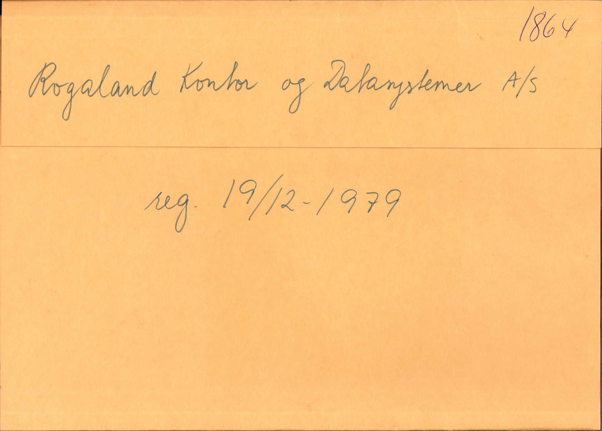 Stavanger byfogd, SAST/A-101408/002/J/Jd/Jde/L0086: Registreringsmeldinger og bilag. Aksjeselskap, 1864-1896, 1979-1980