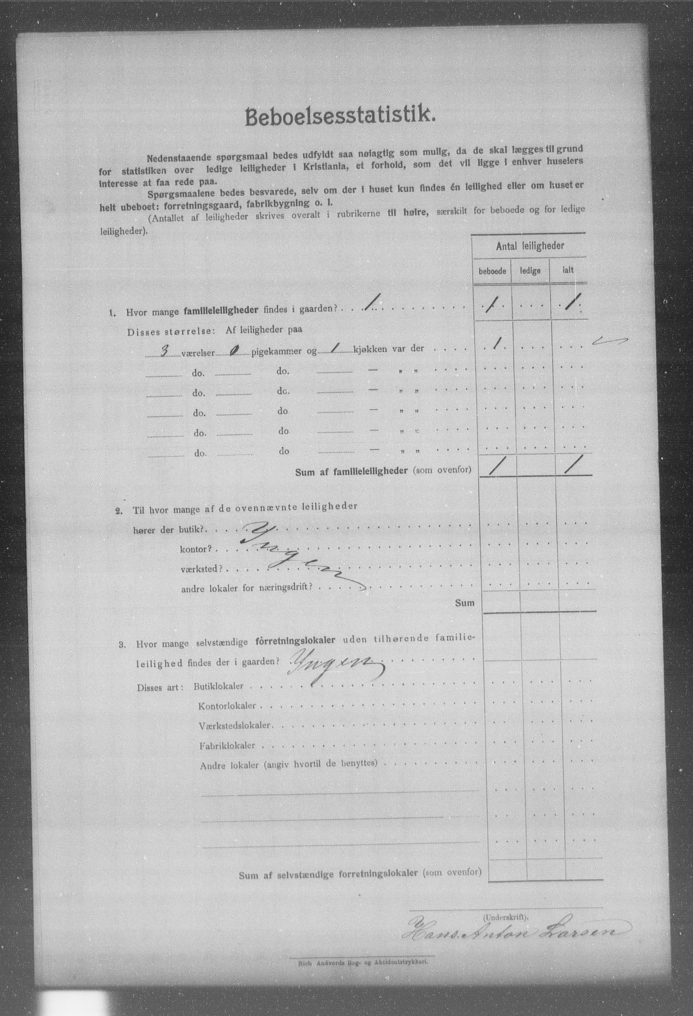 OBA, Municipal Census 1904 for Kristiania, 1904, p. 1093