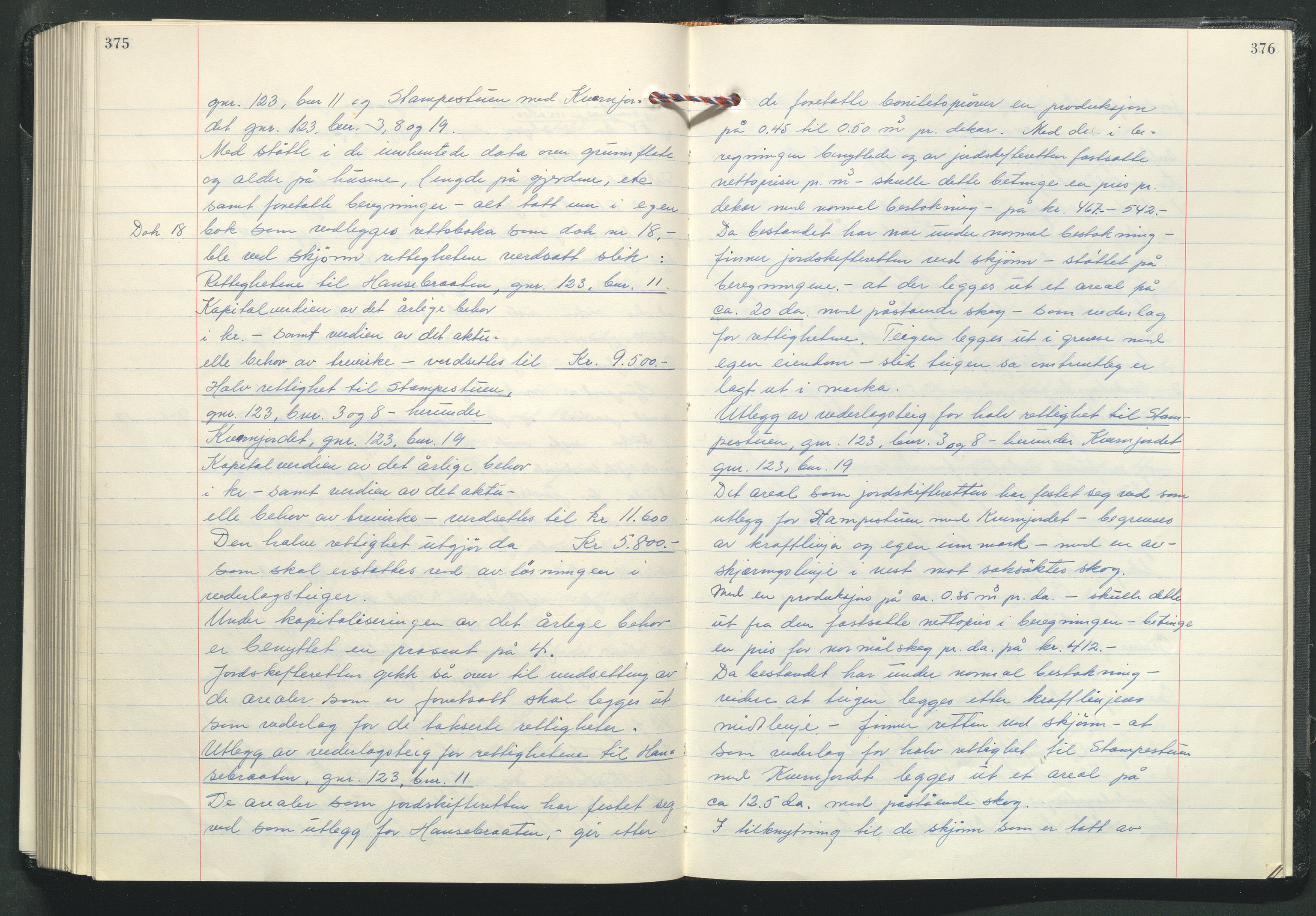 Valdres jordskifterett, AV/SAH-JORDSKIFTEO-003/G/Ga/L0005/0001: Rettsbøker / Rettsbok - protokoll nr. 46, 1959-1960, p. 375-376