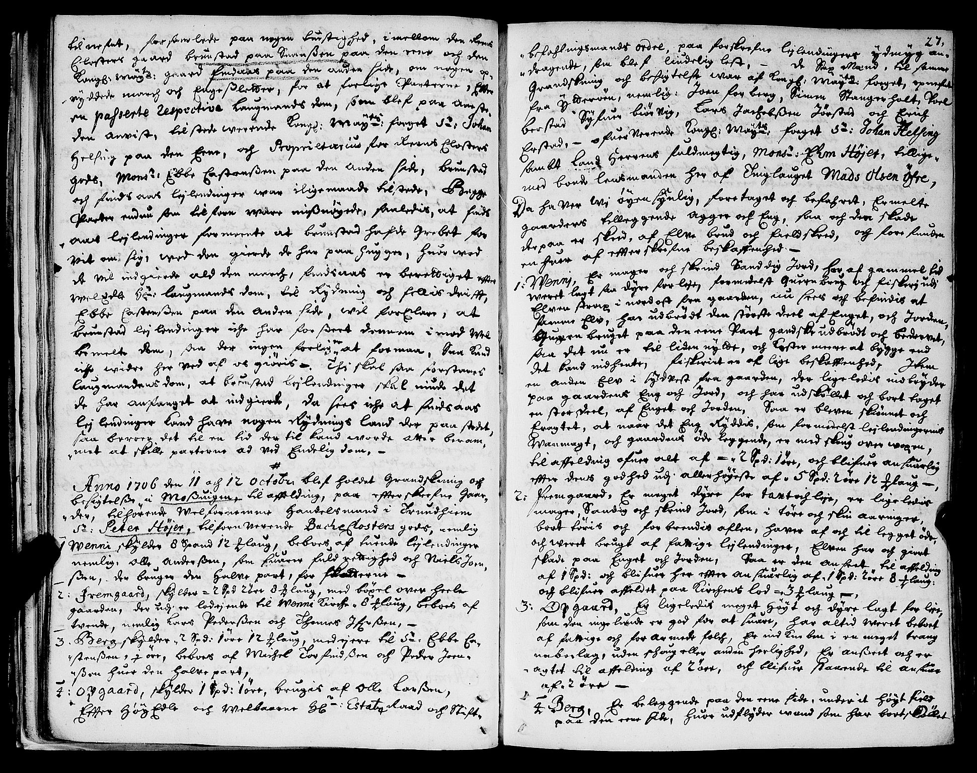 Inderøy sorenskriveri, AV/SAT-A-4147/1/1/1A/L0006: Tingbok, 1706-1710, p. 26b-27a