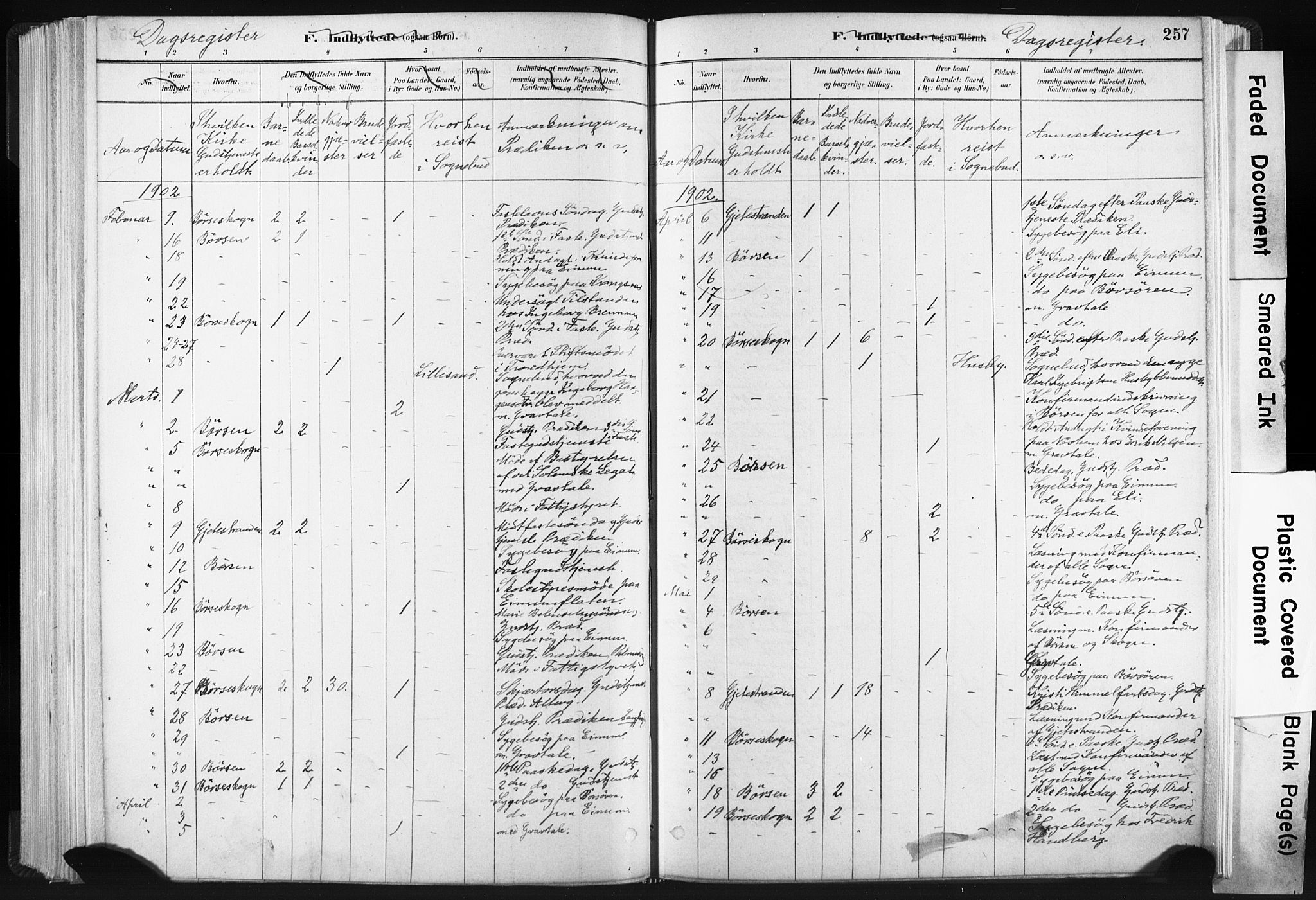 Ministerialprotokoller, klokkerbøker og fødselsregistre - Sør-Trøndelag, SAT/A-1456/665/L0773: Parish register (official) no. 665A08, 1879-1905, p. 257