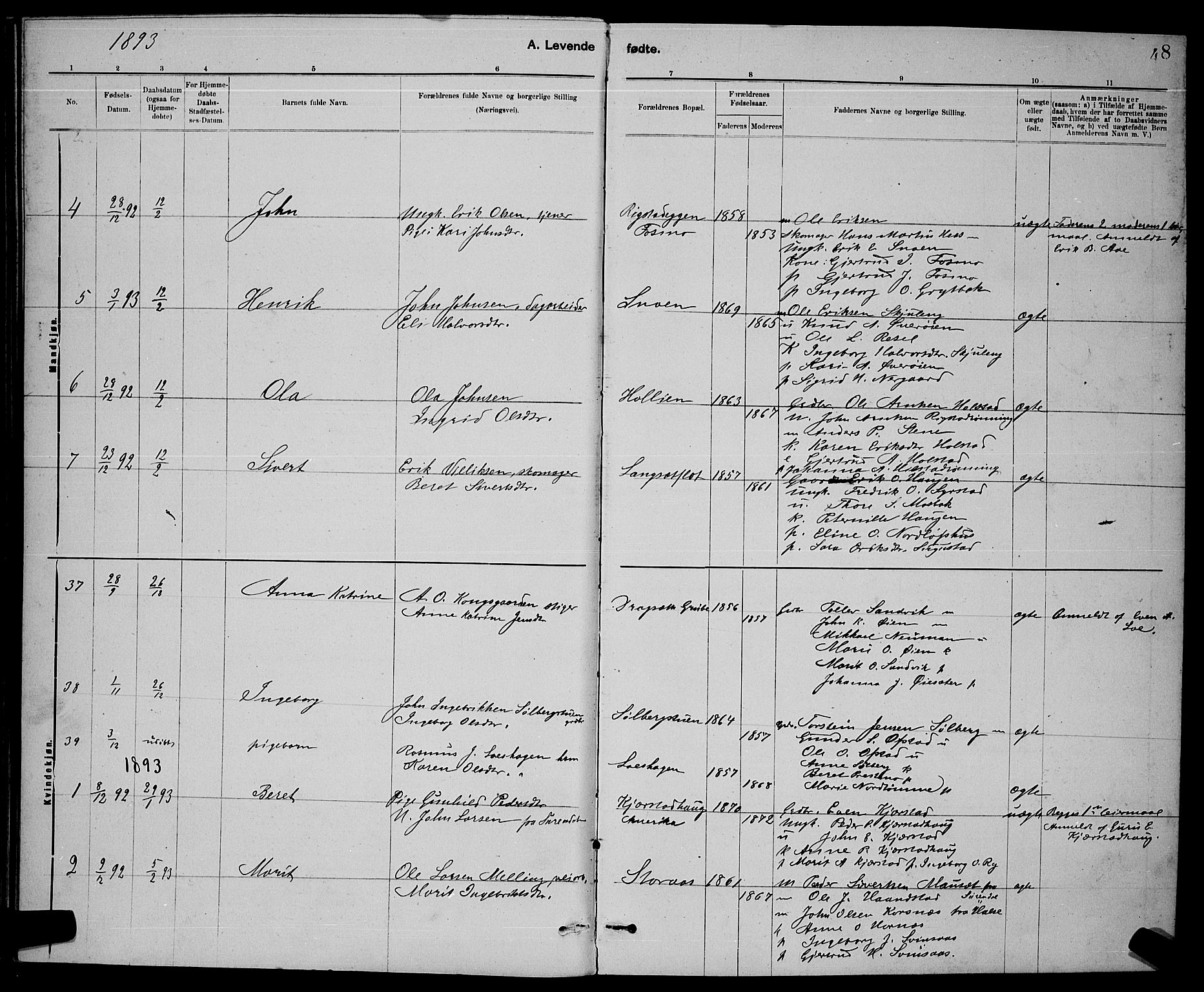 Ministerialprotokoller, klokkerbøker og fødselsregistre - Sør-Trøndelag, SAT/A-1456/672/L0863: Parish register (copy) no. 672C02, 1888-1901, p. 48