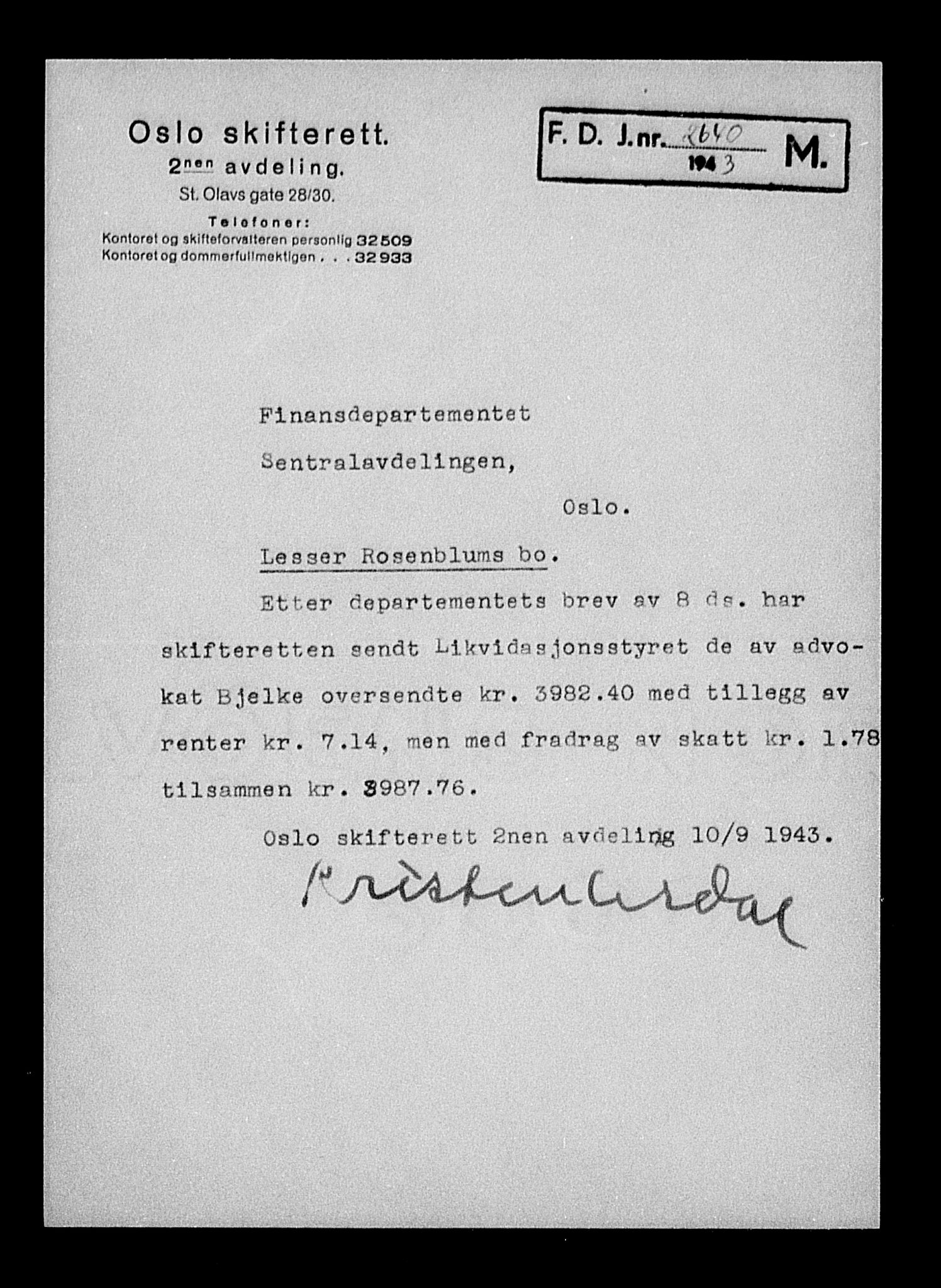 Justisdepartementet, Tilbakeføringskontoret for inndratte formuer, AV/RA-S-1564/H/Hc/Hcc/L0974: --, 1945-1947, p. 106