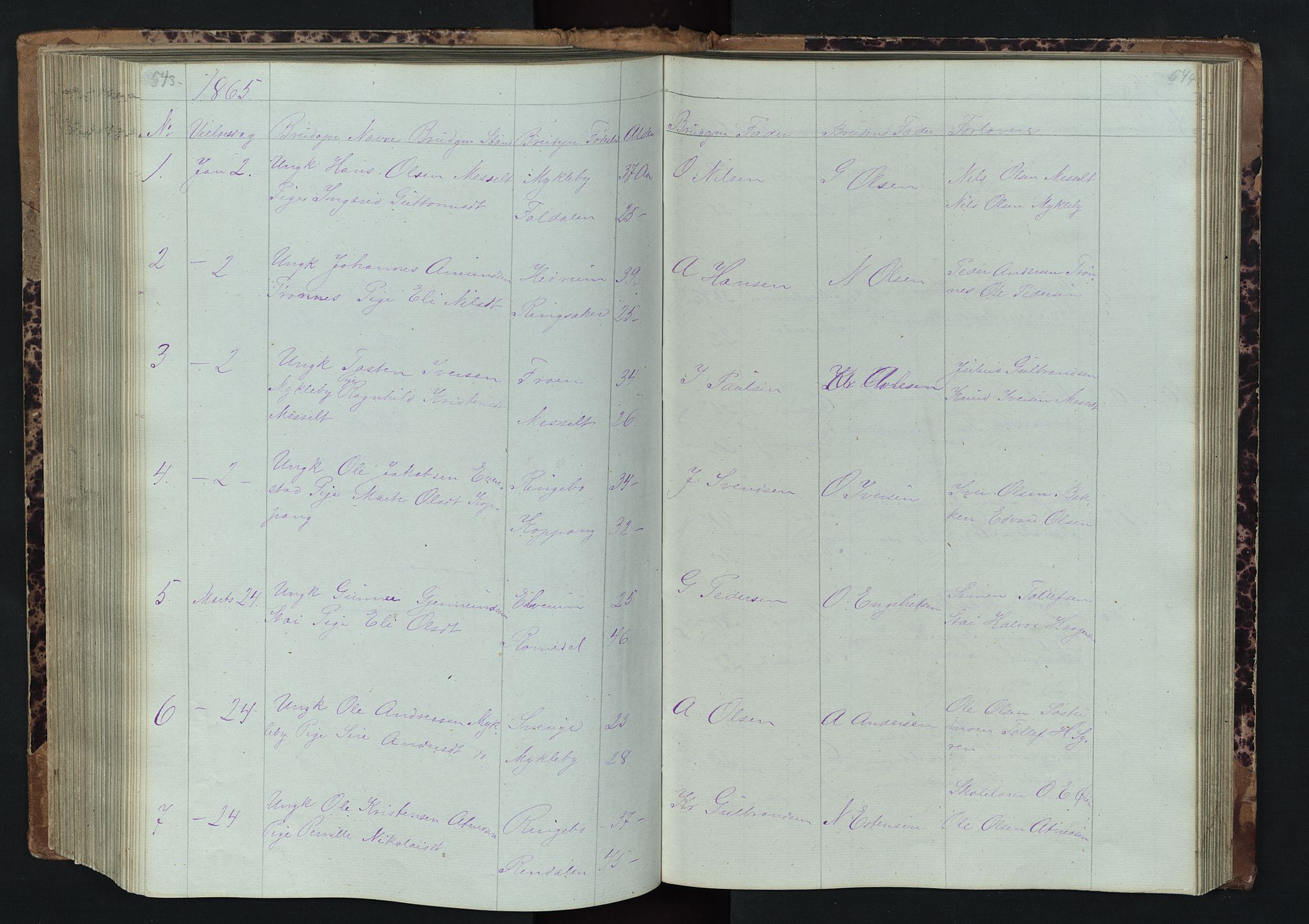 Stor-Elvdal prestekontor, SAH/PREST-052/H/Ha/Hab/L0001: Parish register (copy) no. 1 /1, 1860-1894, p. 543-544