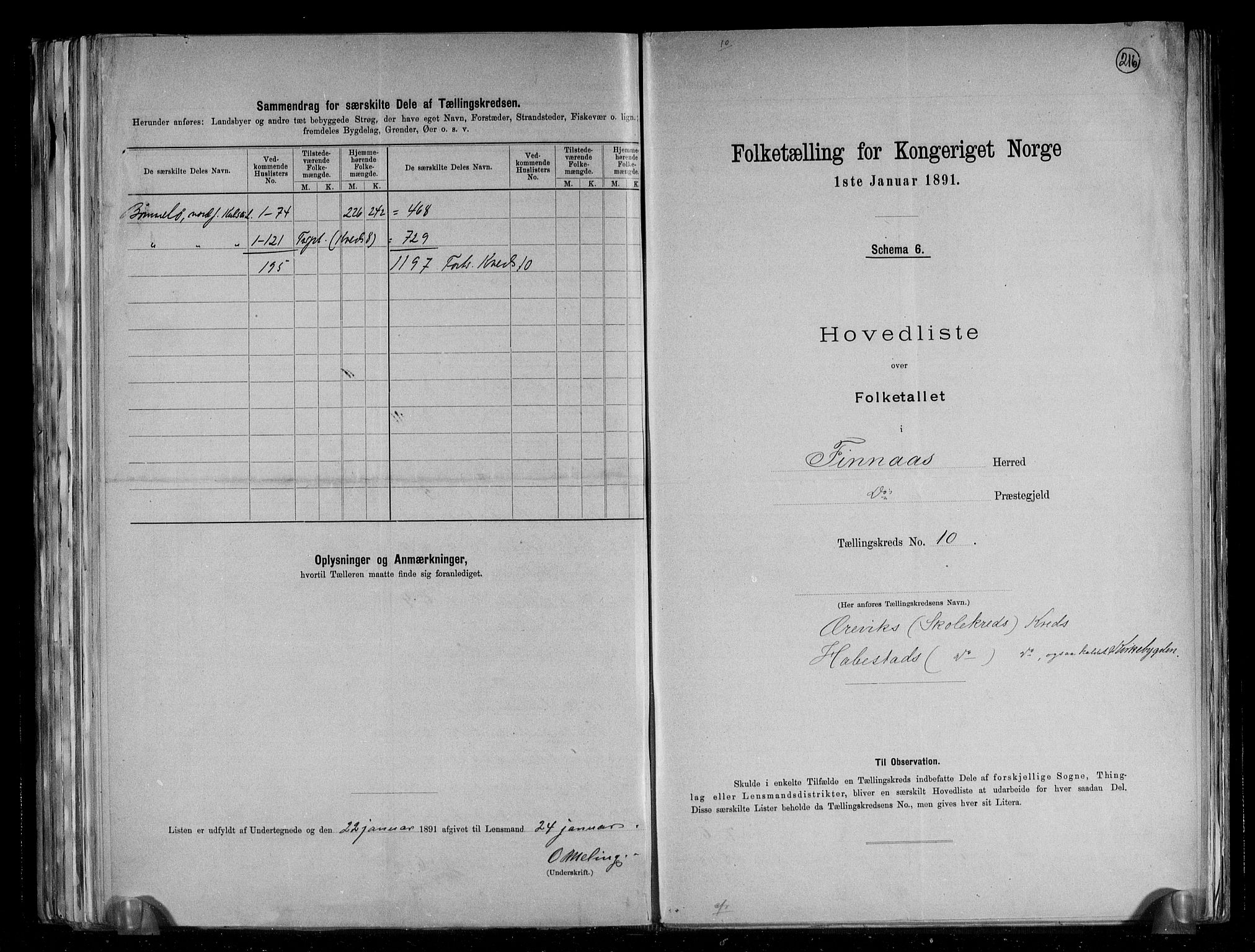 RA, 1891 census for 1218 Finnås, 1891, p. 24