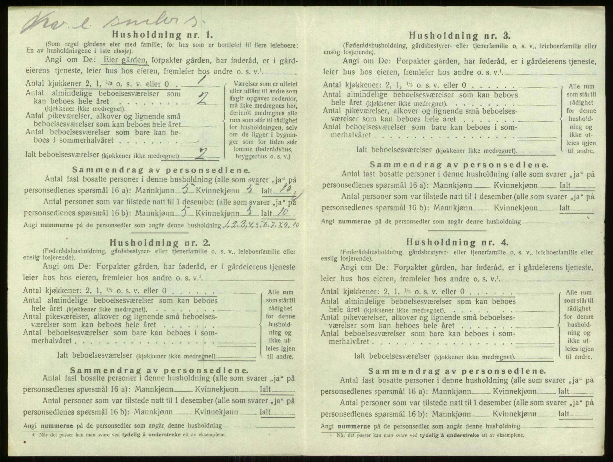 SAO, 1920 census for Skjeberg, 1920, p. 1922