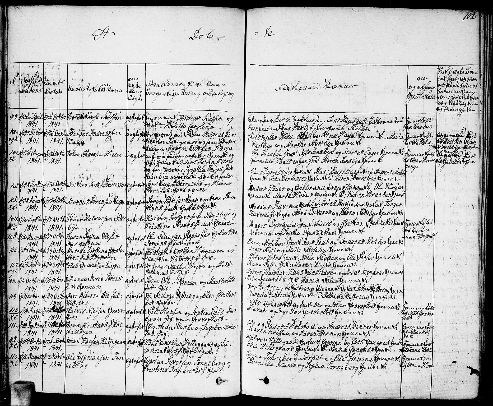 Høland prestekontor Kirkebøker, AV/SAO-A-10346a/F/Fa/L0008: Parish register (official) no. I 8, 1827-1845, p. 102