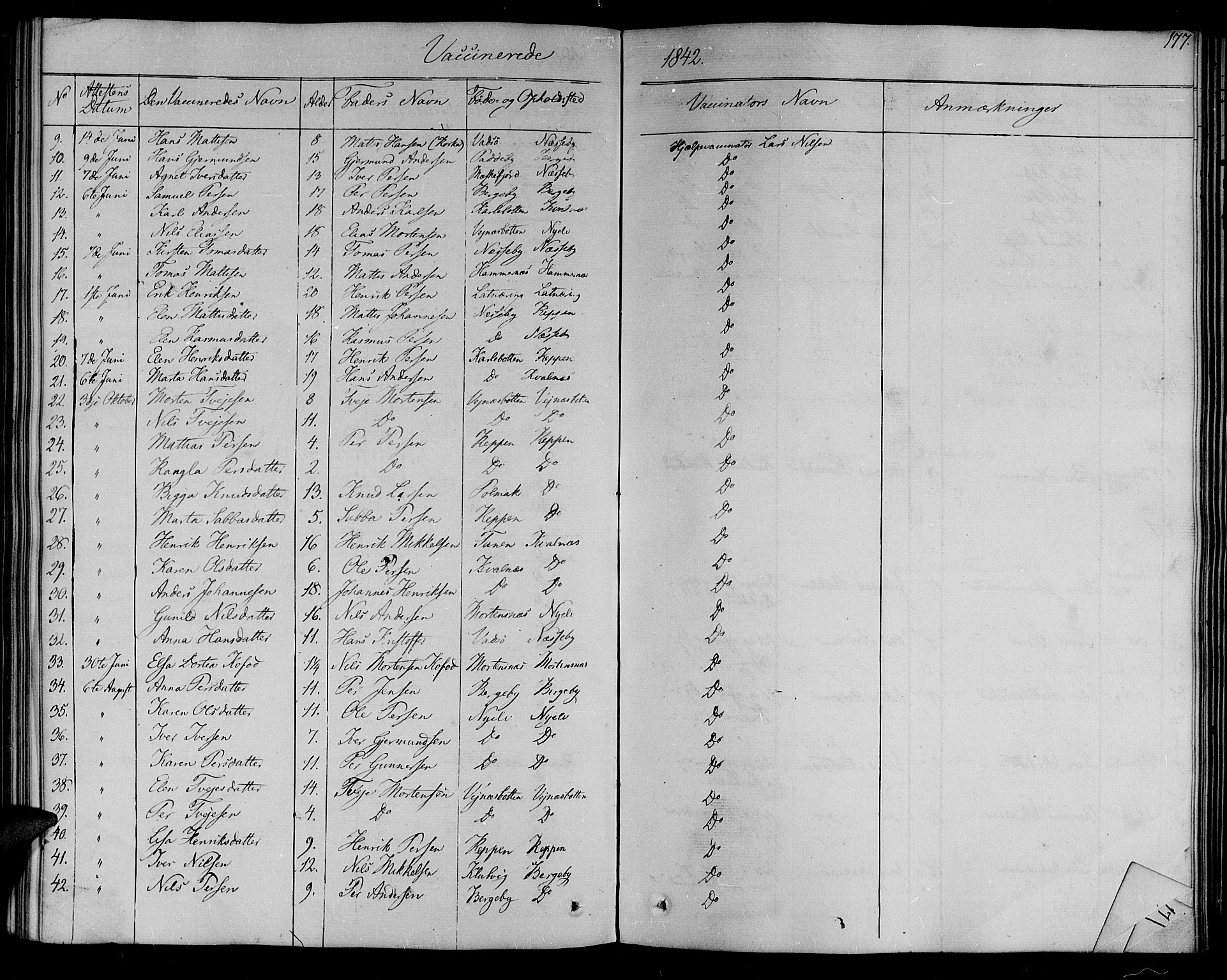 Nesseby sokneprestkontor, SATØ/S-1330/H/Ha/L0001kirke: Parish register (official) no. 1, 1838-1855, p. 177