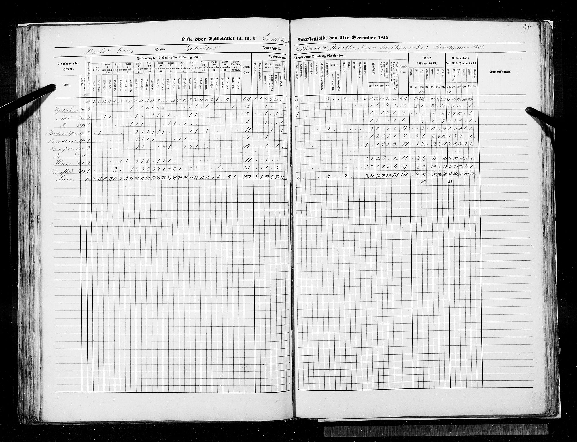 RA, Census 1845, vol. 9A: Nordre Trondhjems amt, 1845, p. 90