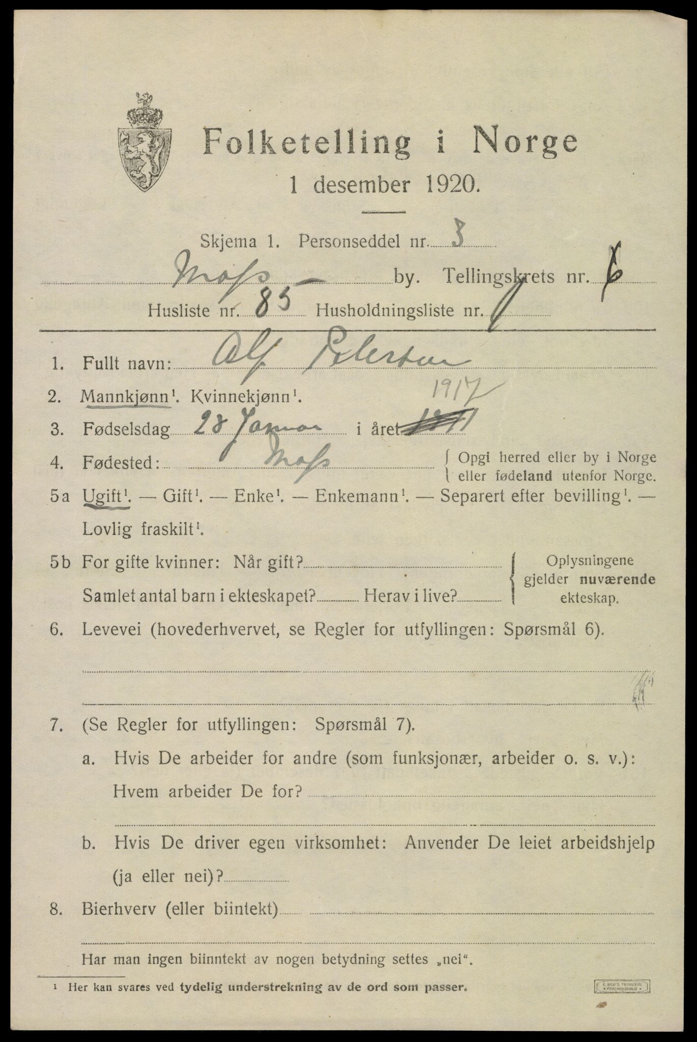 SAO, 1920 census for Moss, 1920, p. 19527