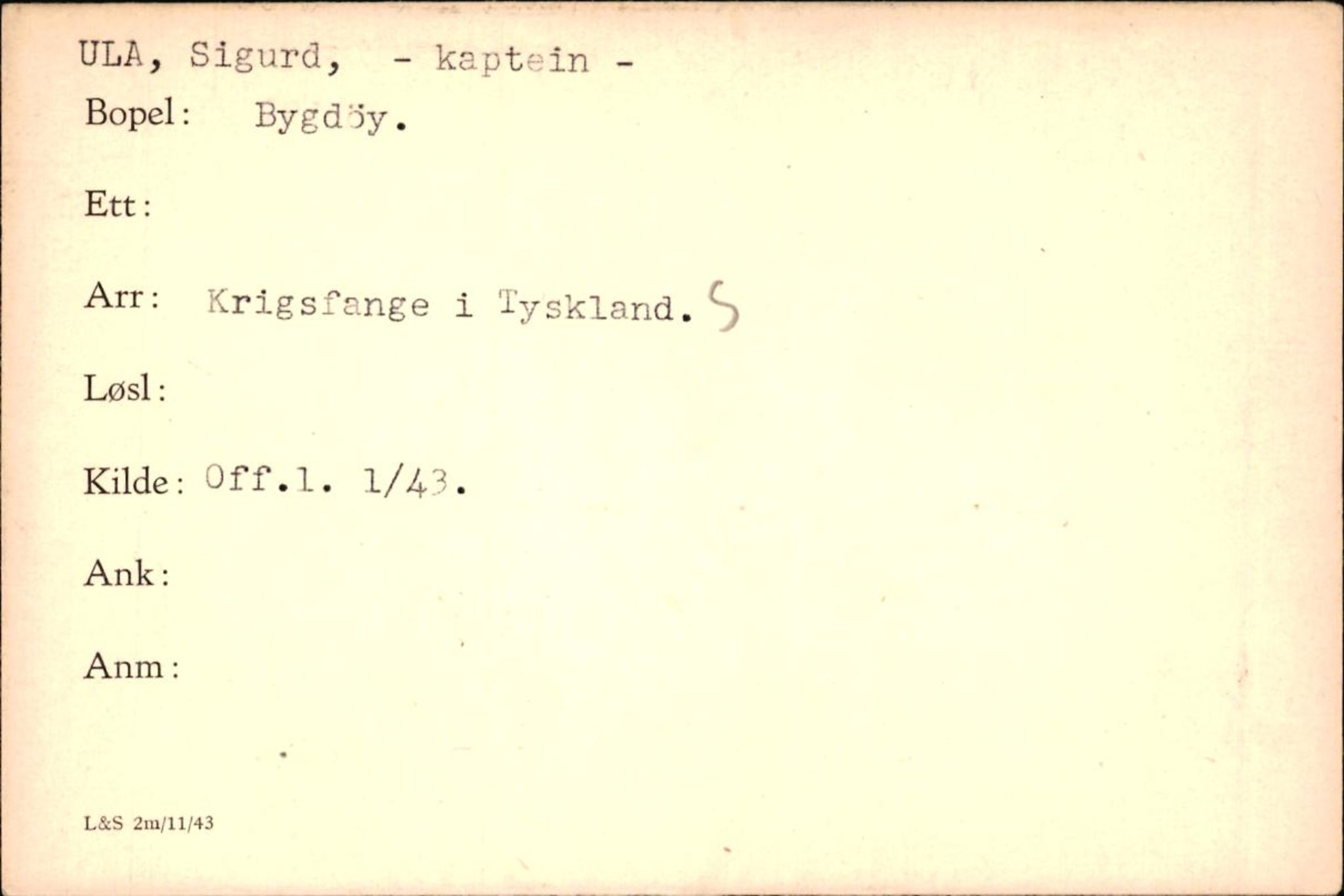 Forsvaret, Forsvarets krigshistoriske avdeling, RA/RAFA-2017/Y/Yf/L0200: II-C-11-2102  -  Norske krigsfanger i Tyskland, 1940-1945, p. 1089