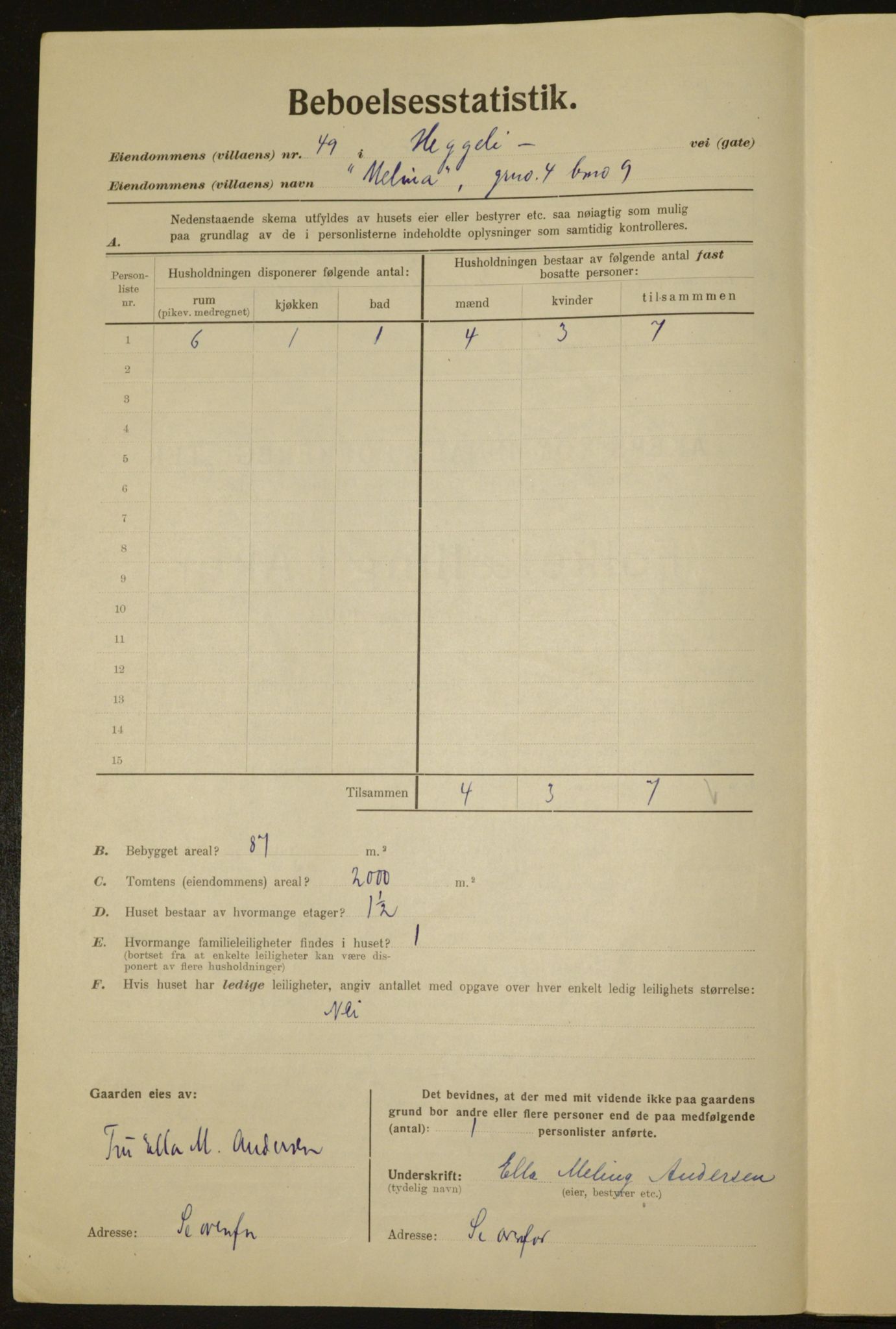 , Municipal Census 1923 for Aker, 1923, p. 2317