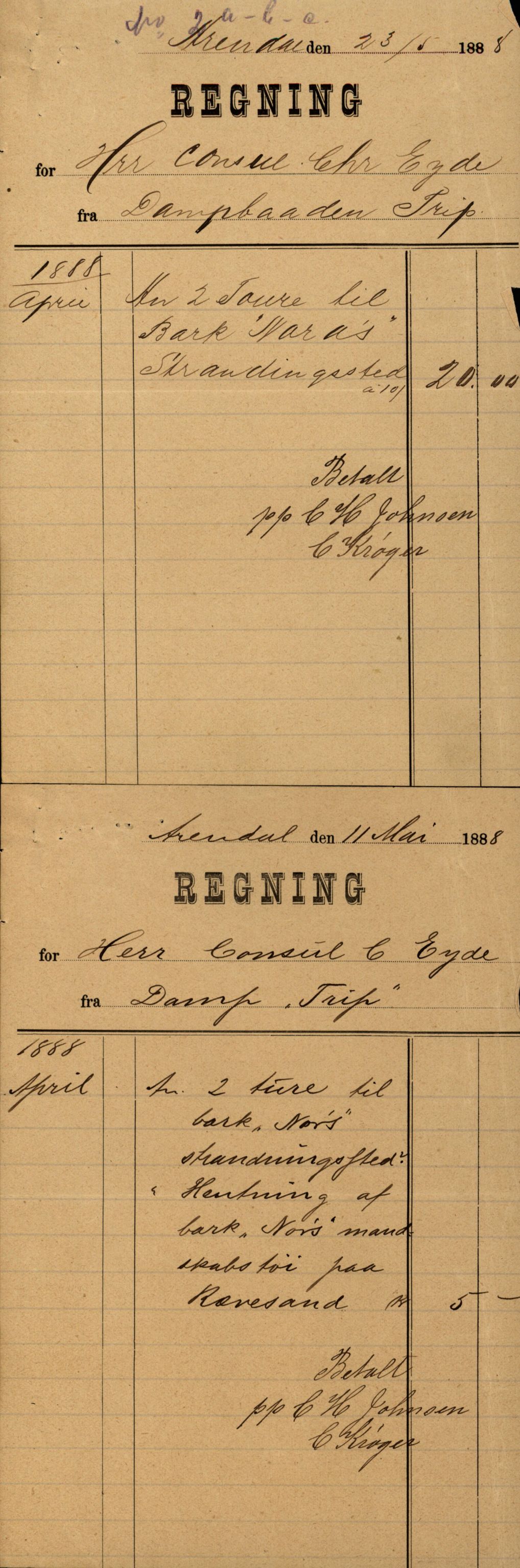 Pa 63 - Østlandske skibsassuranceforening, VEMU/A-1079/G/Ga/L0022/0006: Havaridokumenter / Nora, Ophir, 1888, p. 38