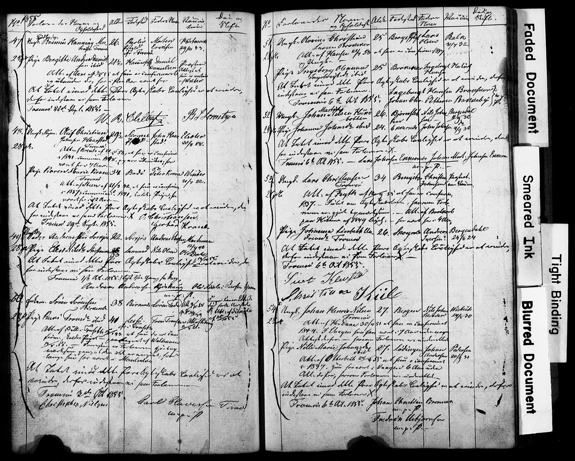 Tromsø sokneprestkontor/stiftsprosti/domprosti, AV/SATØ-S-1343/H/Hc/L0097: Banns register no. 97, 1851-1872