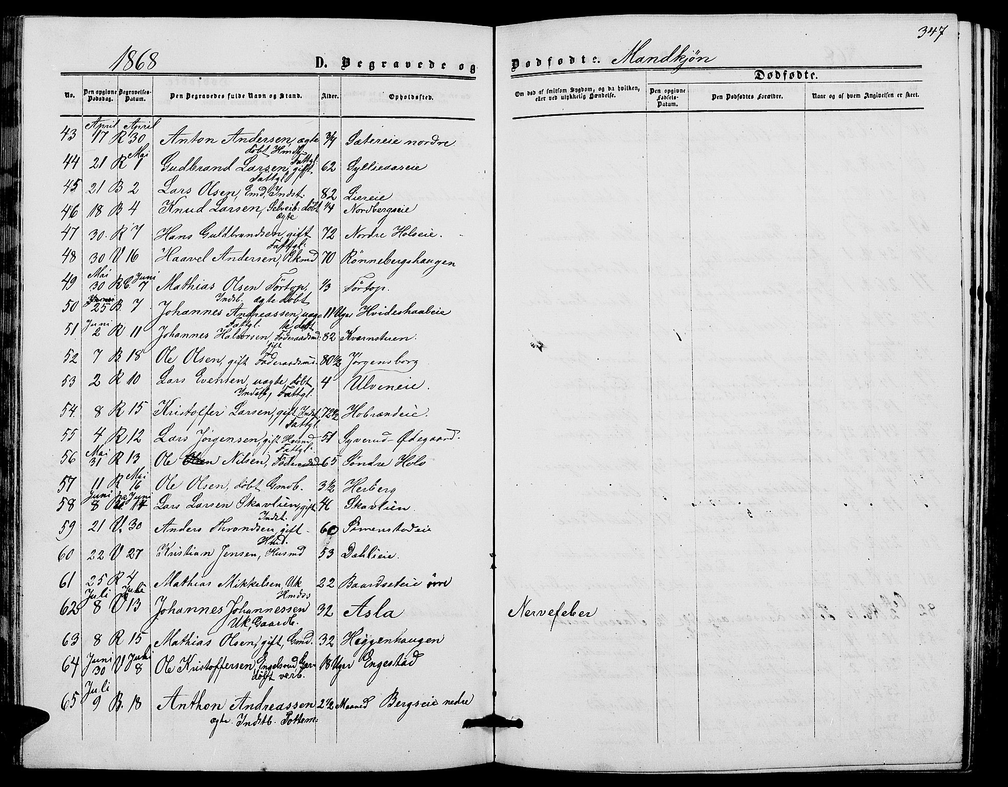 Ringsaker prestekontor, AV/SAH-PREST-014/L/La/L0007: Parish register (copy) no. 7, 1861-1869, p. 347