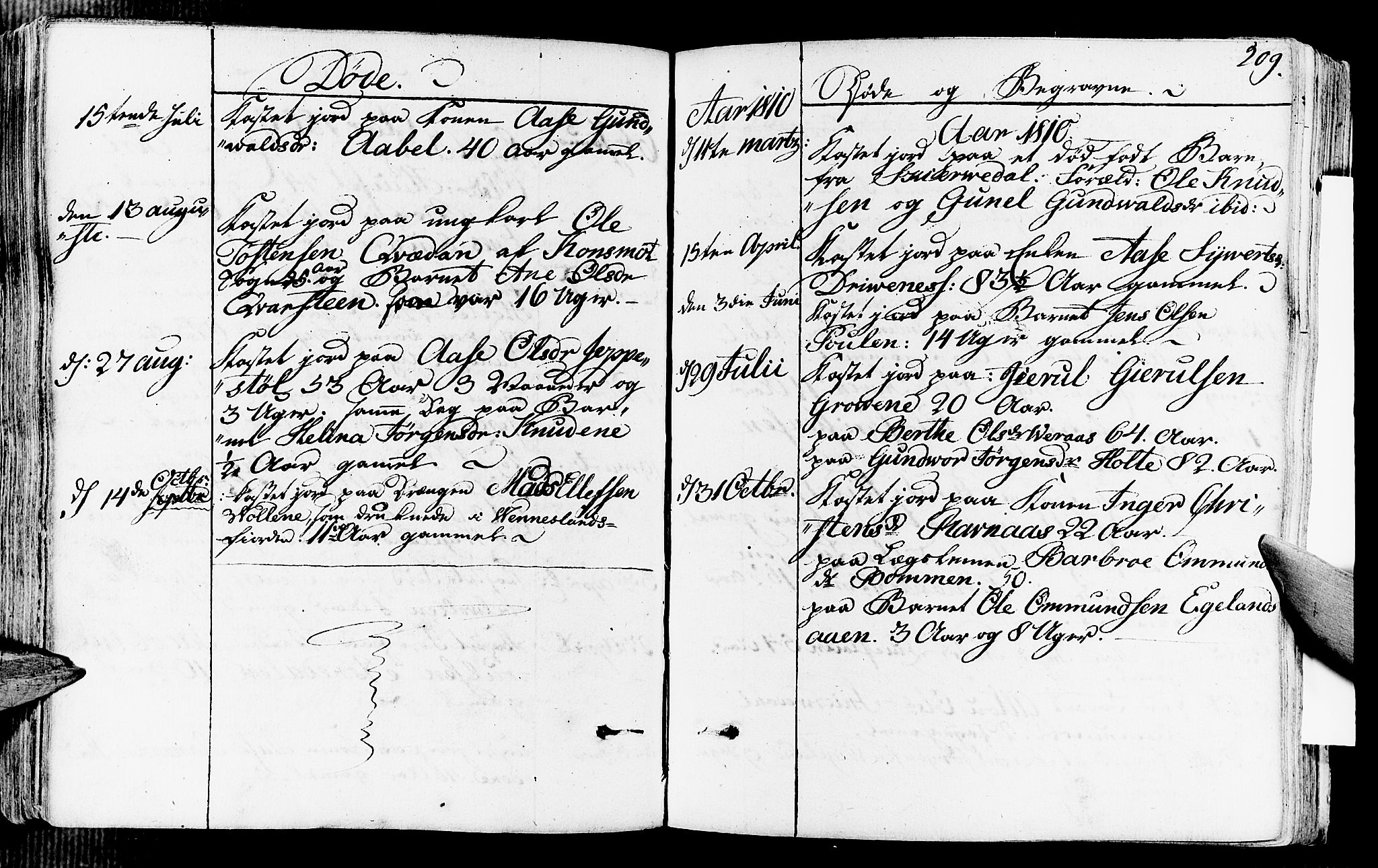 Vennesla sokneprestkontor, AV/SAK-1111-0045/Fa/Fab/L0002: Parish register (official) no. A 2, 1794-1834, p. 209