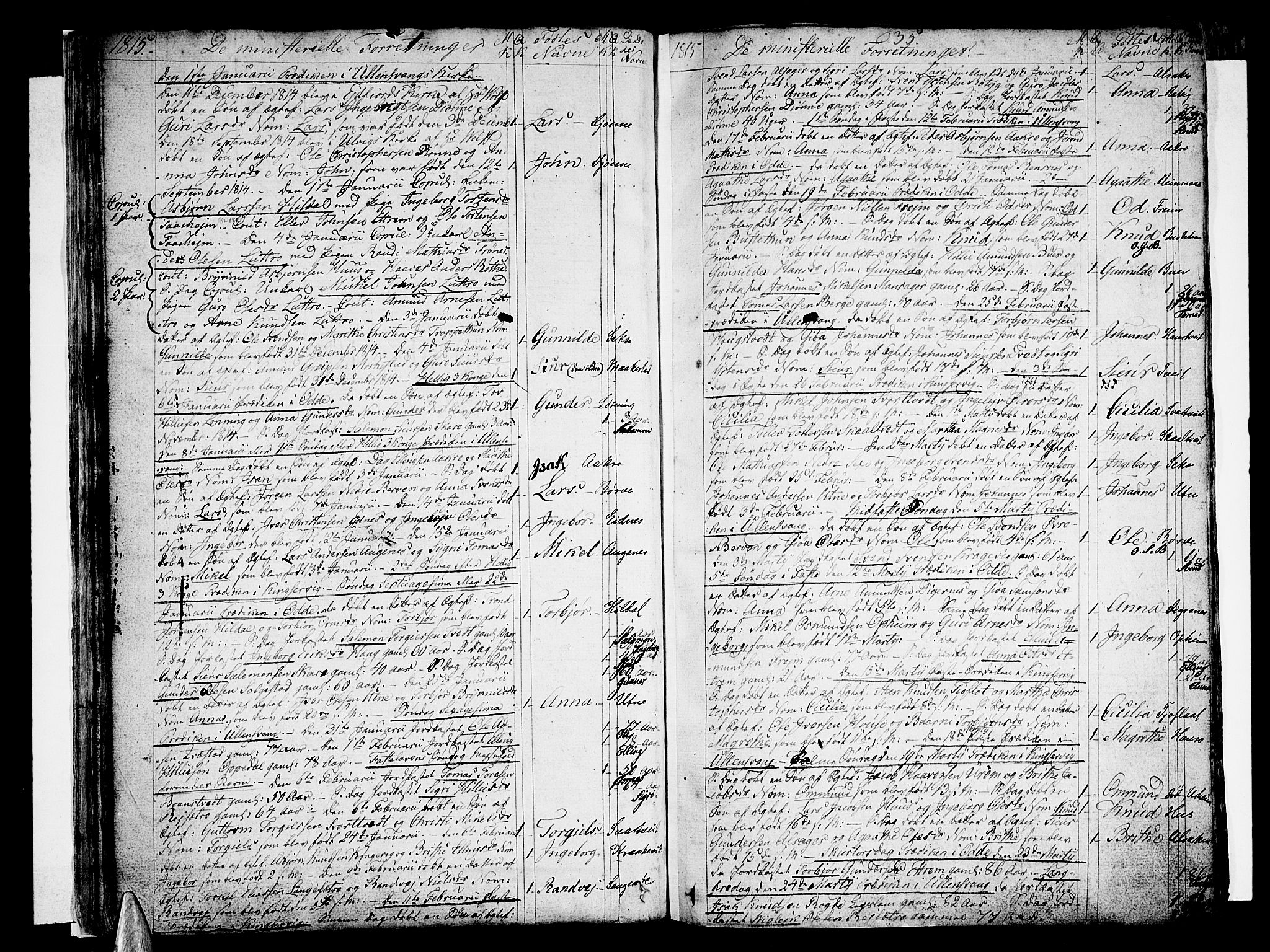 Ullensvang sokneprestembete, SAB/A-78701/H/Haa: Parish register (official) no. A 8, 1804-1835, p. 35